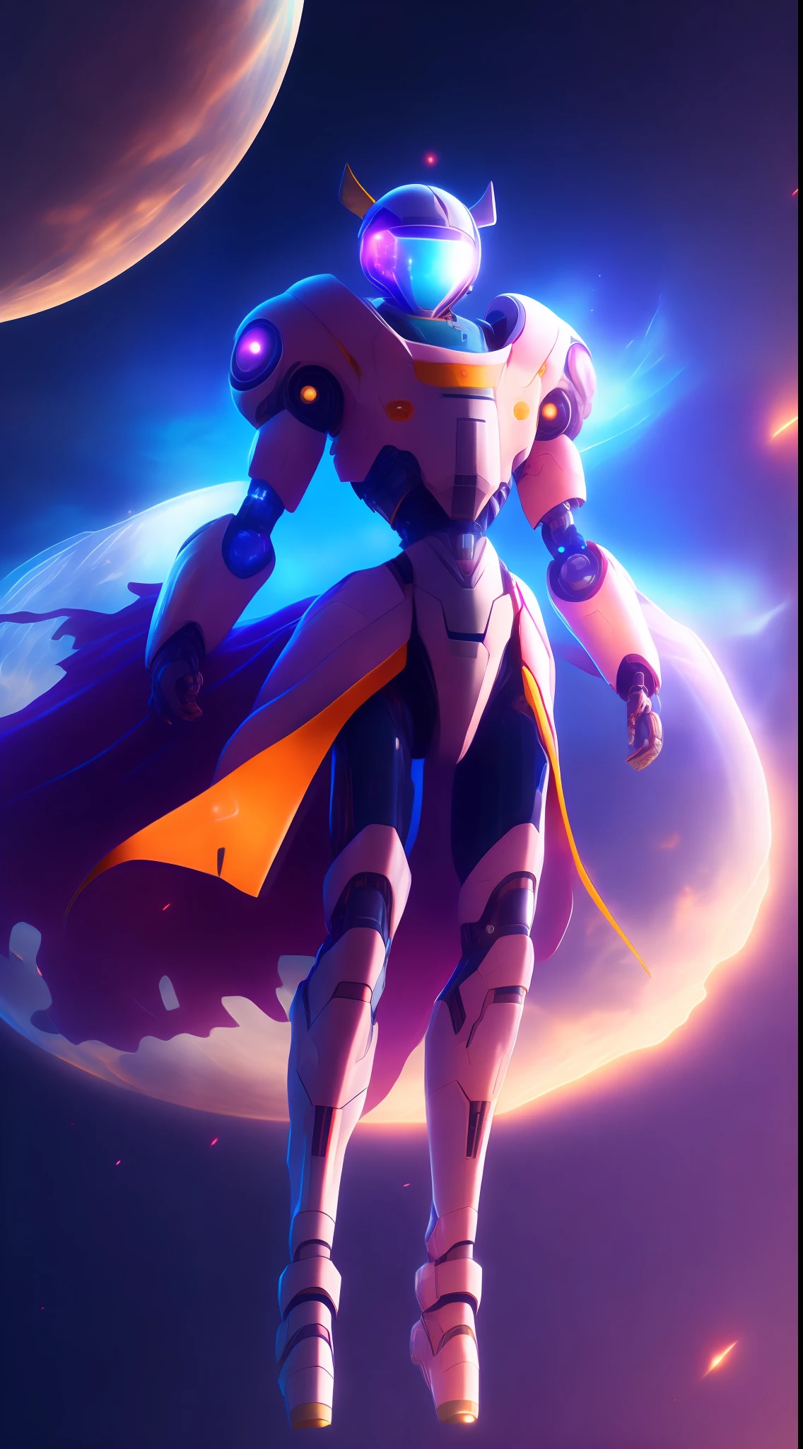 (8K anime:1.2), an epic starring a robotic galactic with gravitational powers, in an epic animation style, with incredible visual effects and a stunning futuristic background. The story is gripping and follows the protagonist, a galactic robot with incredible powers that allow him to manipulate gravity. With his skill, he is able to perform extraordinary feats such as moving heavy objects, creating force fields, levitating and more