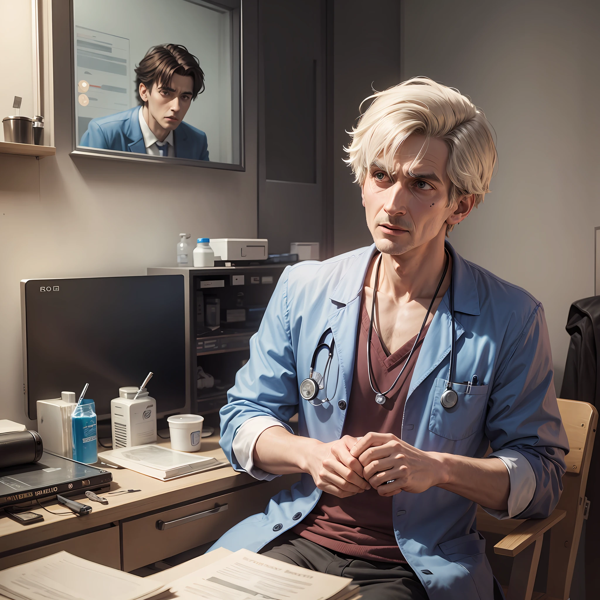 The doctor is explaining the condition to the patient --auto --s2