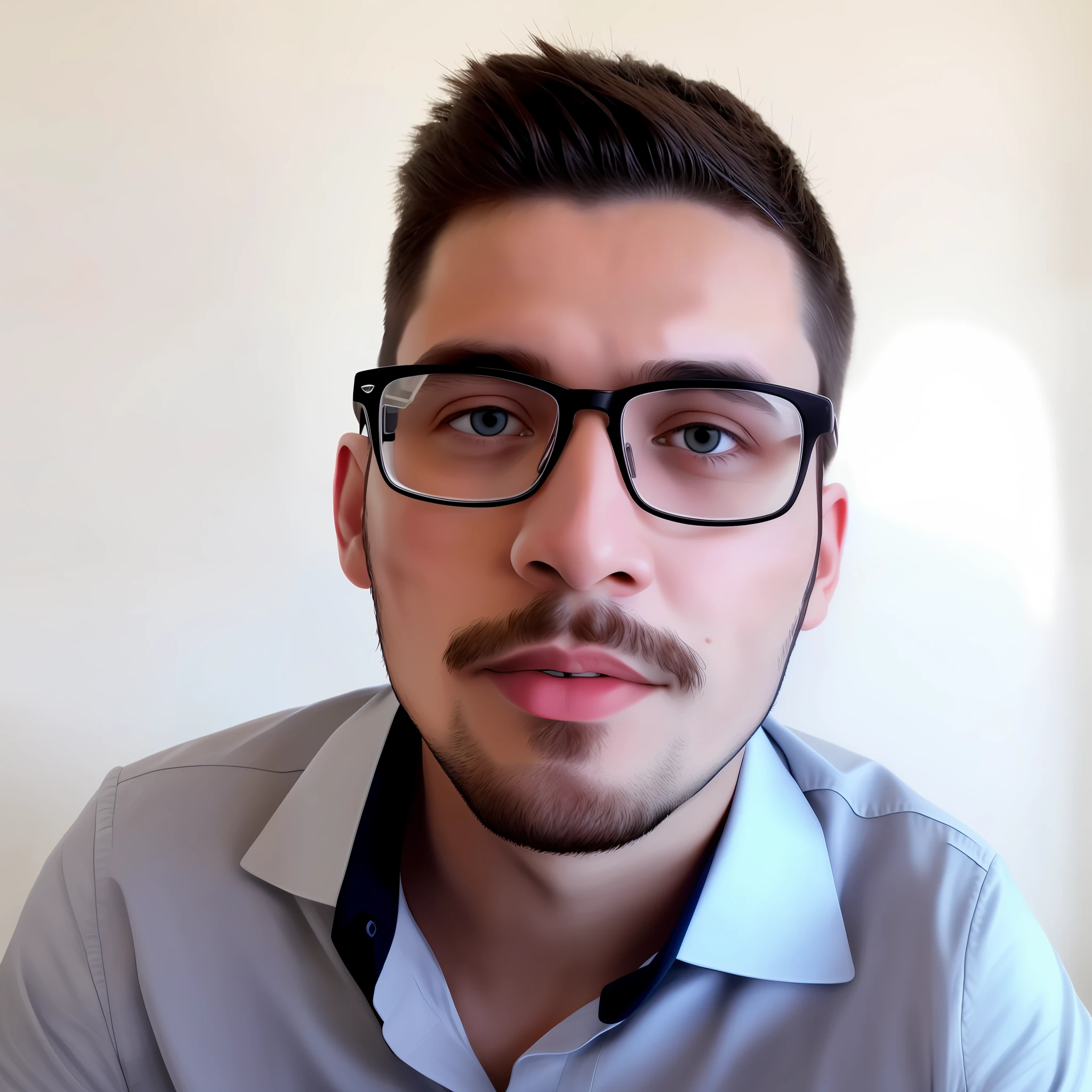 there is a man with glasses and a tie sitting in front of a wii controller, professional picture, avatar image, professional profile picture, msxotto, twitch streamer / gamer ludwig, typical cryptocurrency nerd, alexandros pyromallis, headshot profile picture, michal, with a small beard, around 20 yo, frontal picture, edin durmisevic