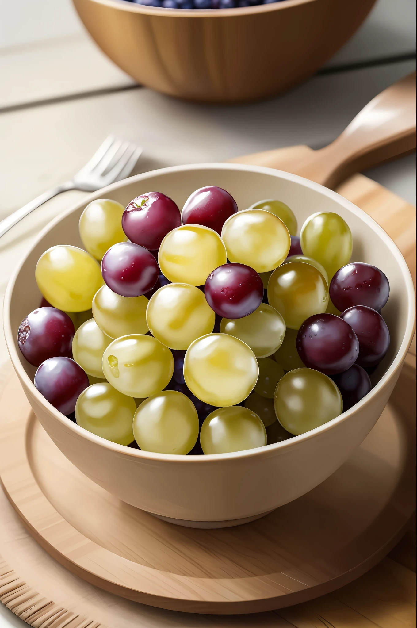 (a masterpiece:1.2), maximum quality, ultra-realistic details,fresh and delicious grapes,highlight,foreground,close-up details,juicy and bright texture,warm light tone,realistic texture.