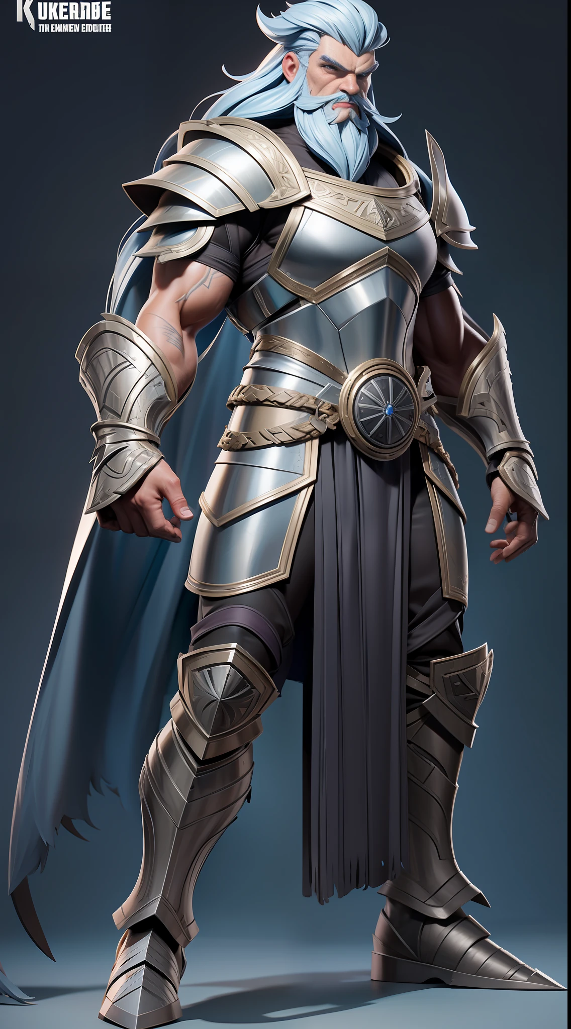 full body picture Unreal Engine 5 8K UHD of adult man, Nordic, steel armor with more detailed, steel bracers detailed, fur cloak, tight long hair and long beard, warrior, face detailed, best quality, masterpiece