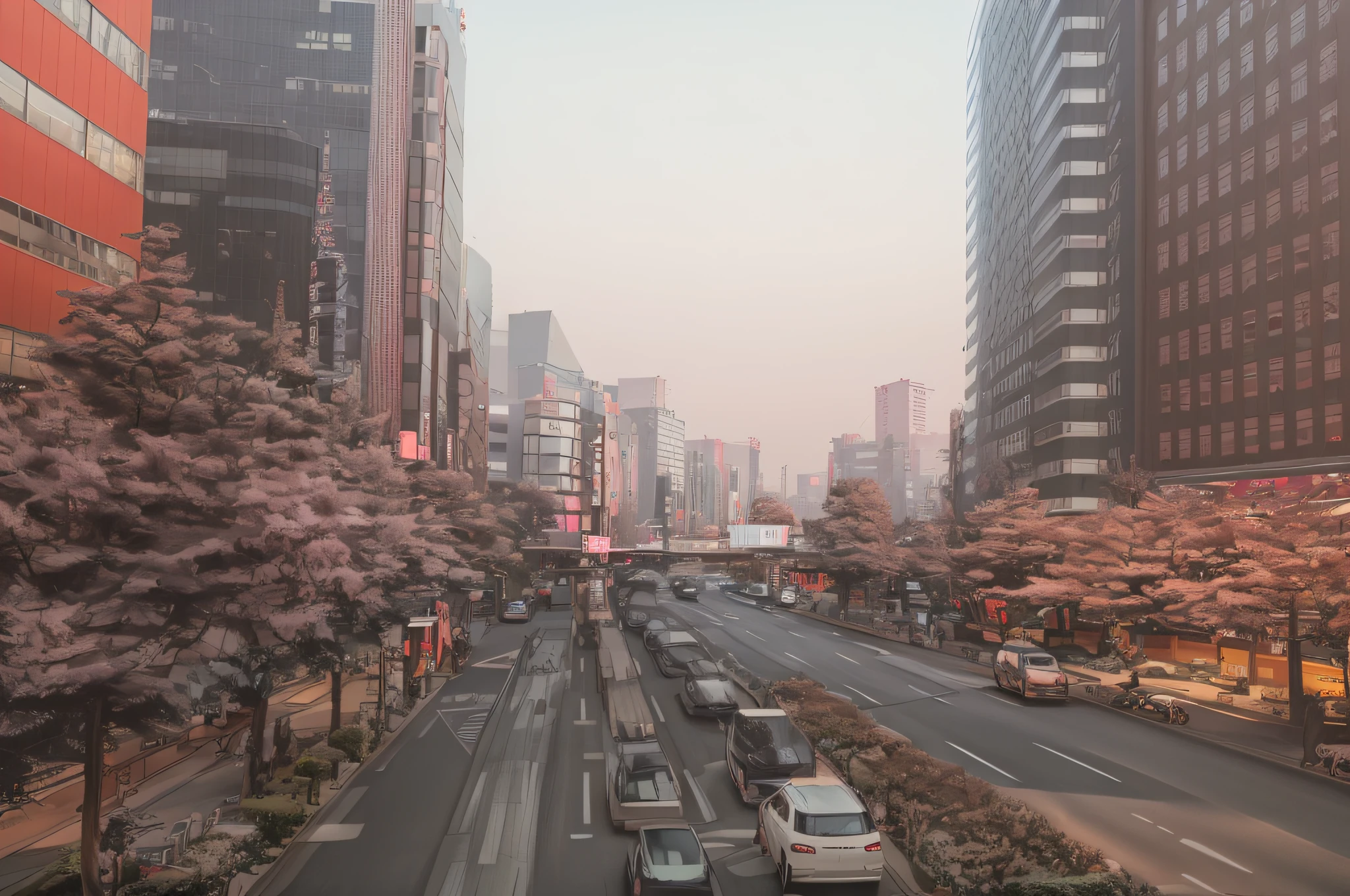 cars are driving down a busy city street in the daytime, tokyo street cityscape, tokyo street background, busy cityscape, japanese downtown, busy city on background, busy city, in busy city, tokyo street, busy street, busy streets, photograph of the city street, tokio futuristic in background, tokyo city in the background, traffic in background, city street