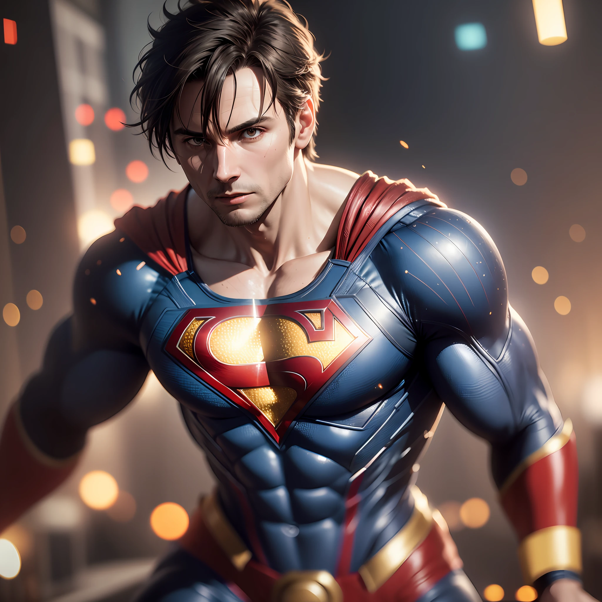 David Corenswet dressed as superman flying, directed by james gunn, super haute couture highly detailed eye bokeh, photorealistic, cinematic lighting, dark atmosphere, volumetric lighting, action pose, epic scene, lots of fine detail, movie style, photography, natural textures, natural light, natural blur, photorealism, cinematic rendering, ray tracing, highest quality, highest detail, Cinematic, Blur Effect, Long Exposure, 8K, Ultra-HD, Natural Lighting, Moody Lighting, Cinematic Lighting, hyper-realistic, vibrant, 8k, detailed, ultra detail, soothing tones, muted colors --auto --s2