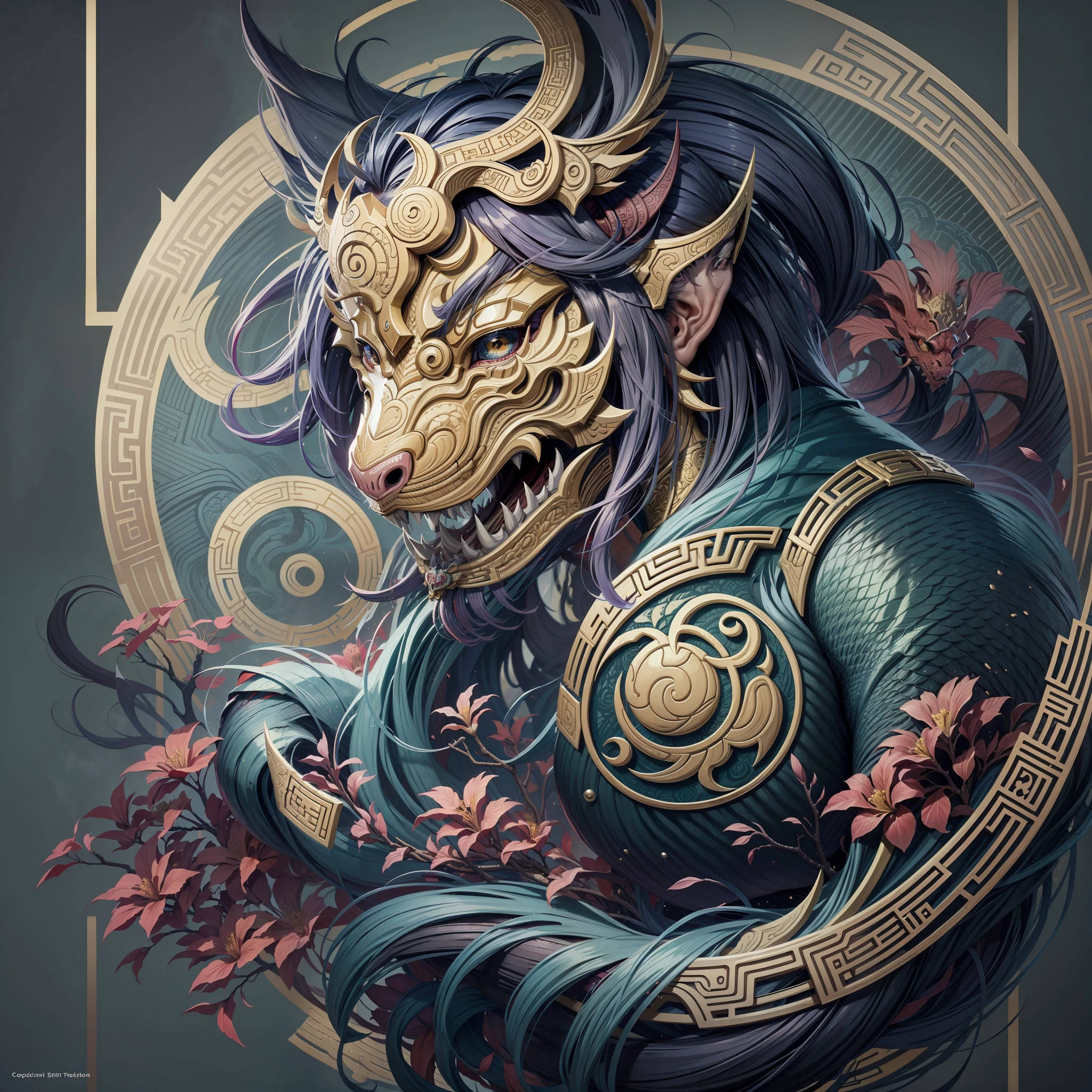 Year of the dragon , Chinese astrology , tarot cards , line drawing , clean crisp lines , coloring book style , matte , intricate details , Asian style art --auto --s2