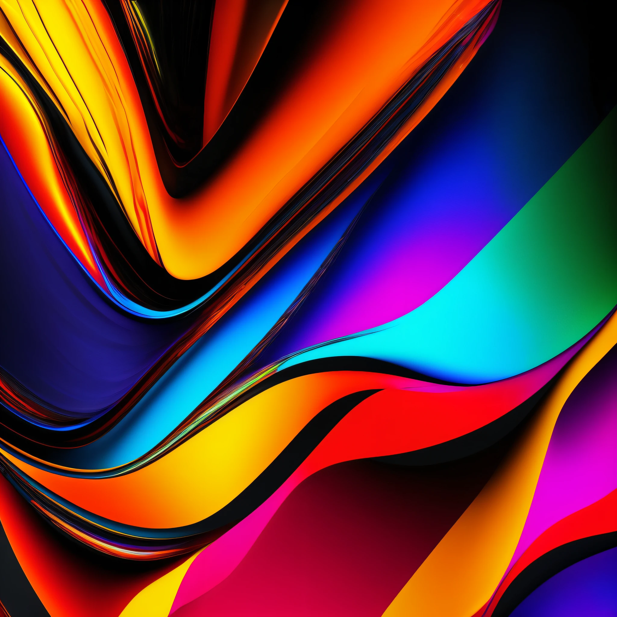 a close up of a colorful abstract painting on a black background, a digital rendering by Jan Rustem, featured on zbrush central, abstract art, iphone 15 background, stunning screensaver, vibrant 8k rendering, colorful computer screen, pc screen image, abstract painting. 8k, high definition screenshot, highly detailed 8k resolution, 8 k uhd artwork --auto --s2