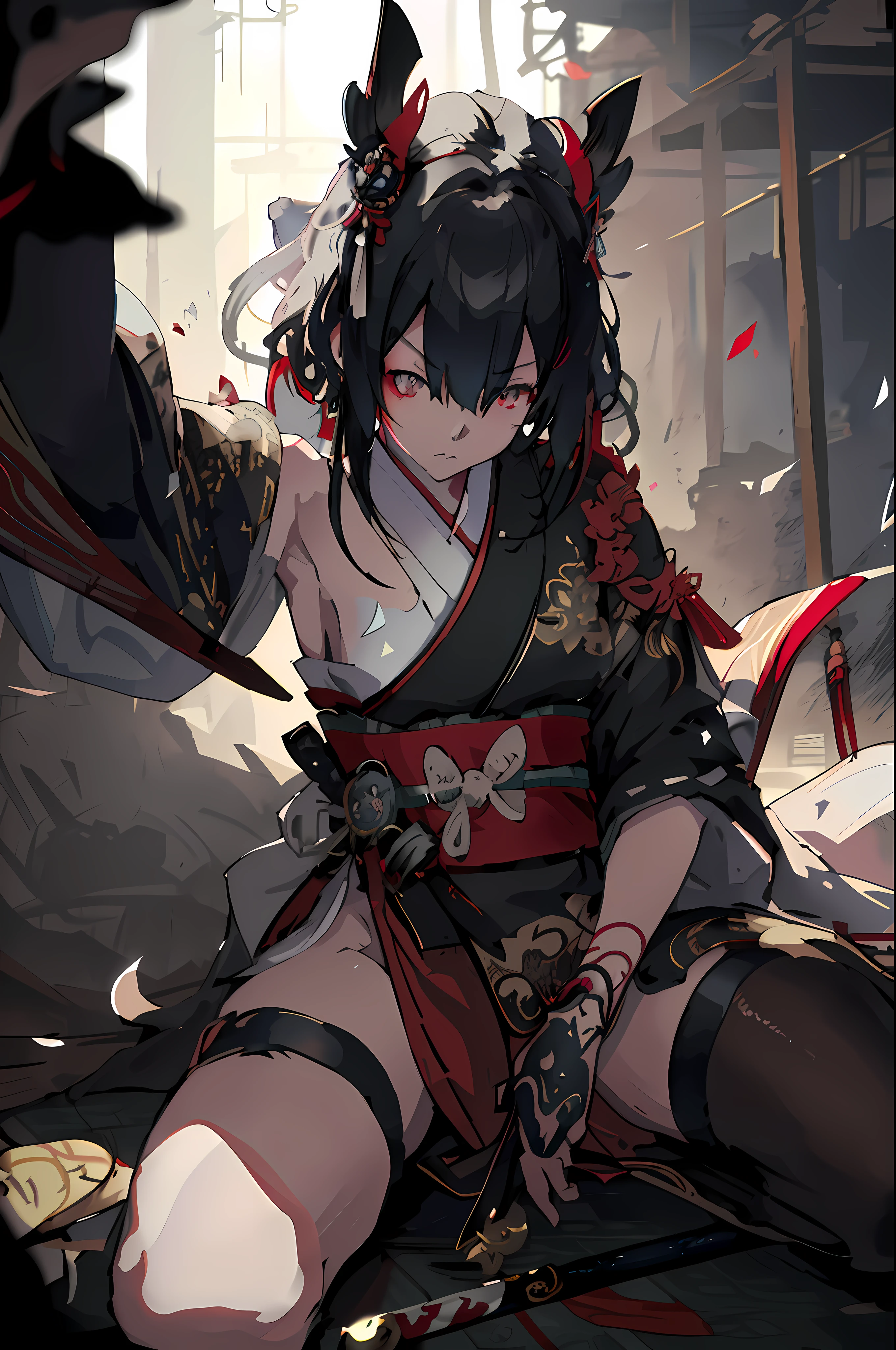 anime - style image of a woman in a kimono outfit kneeling on a bed, guweiz on pixiv artstation, guweiz on artstation pixiv, guweiz, artwork in the style of guweiz, best anime 4k konachan wallpaper, guweiz masterpiece, badass anime 8 k, trending on artstation pixiv