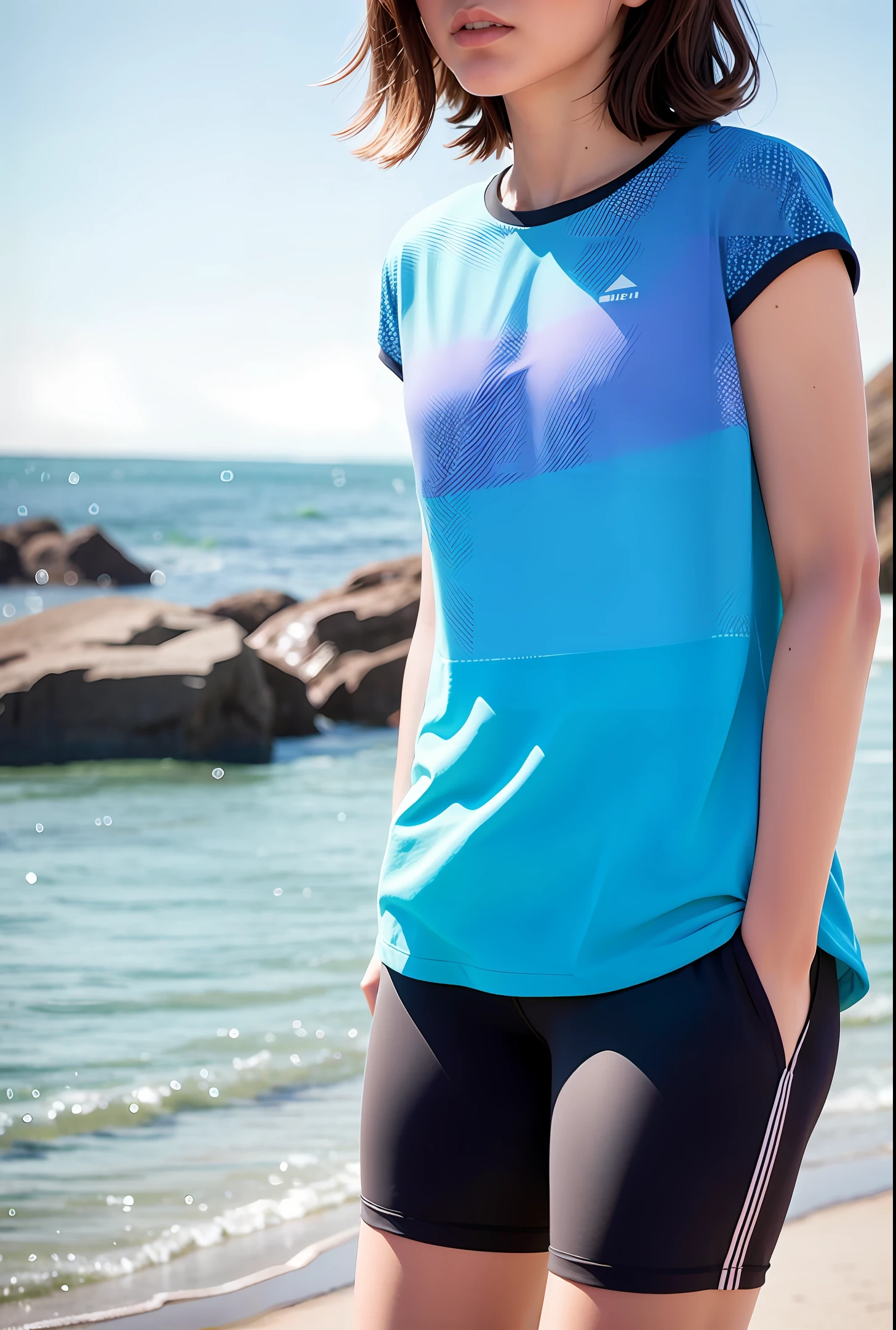 Triathon by the sea at dawn print shirt