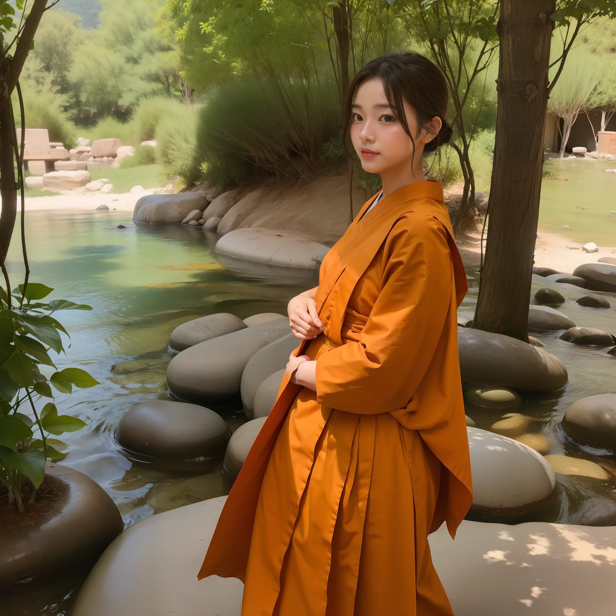 A beautiful girl who became a monk