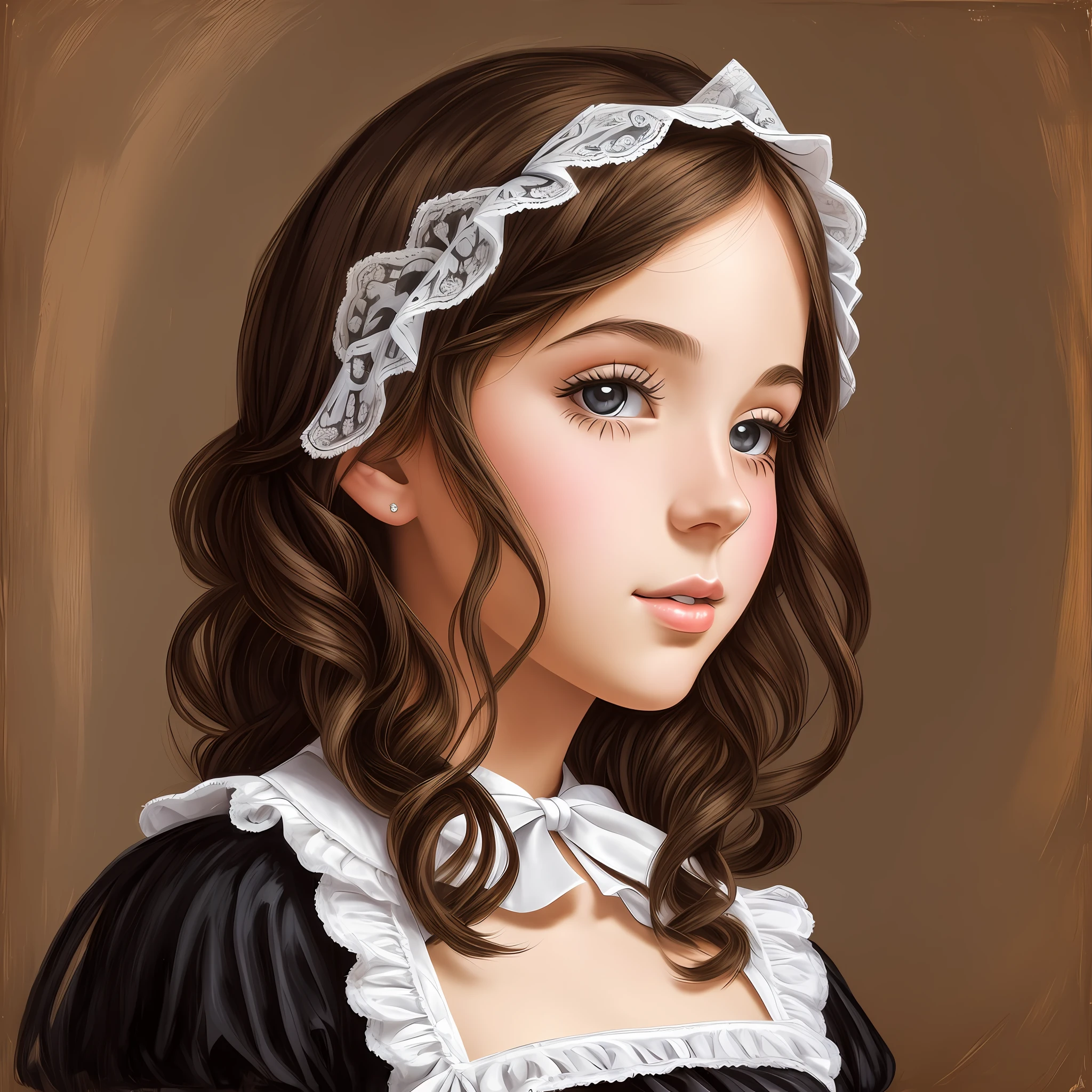 a portrait of a young French maid --auto --s2