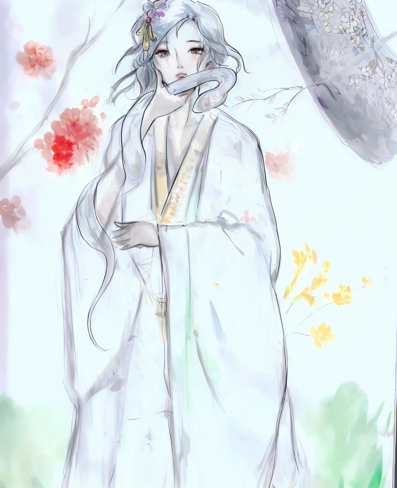 Cherry blossoms scattering