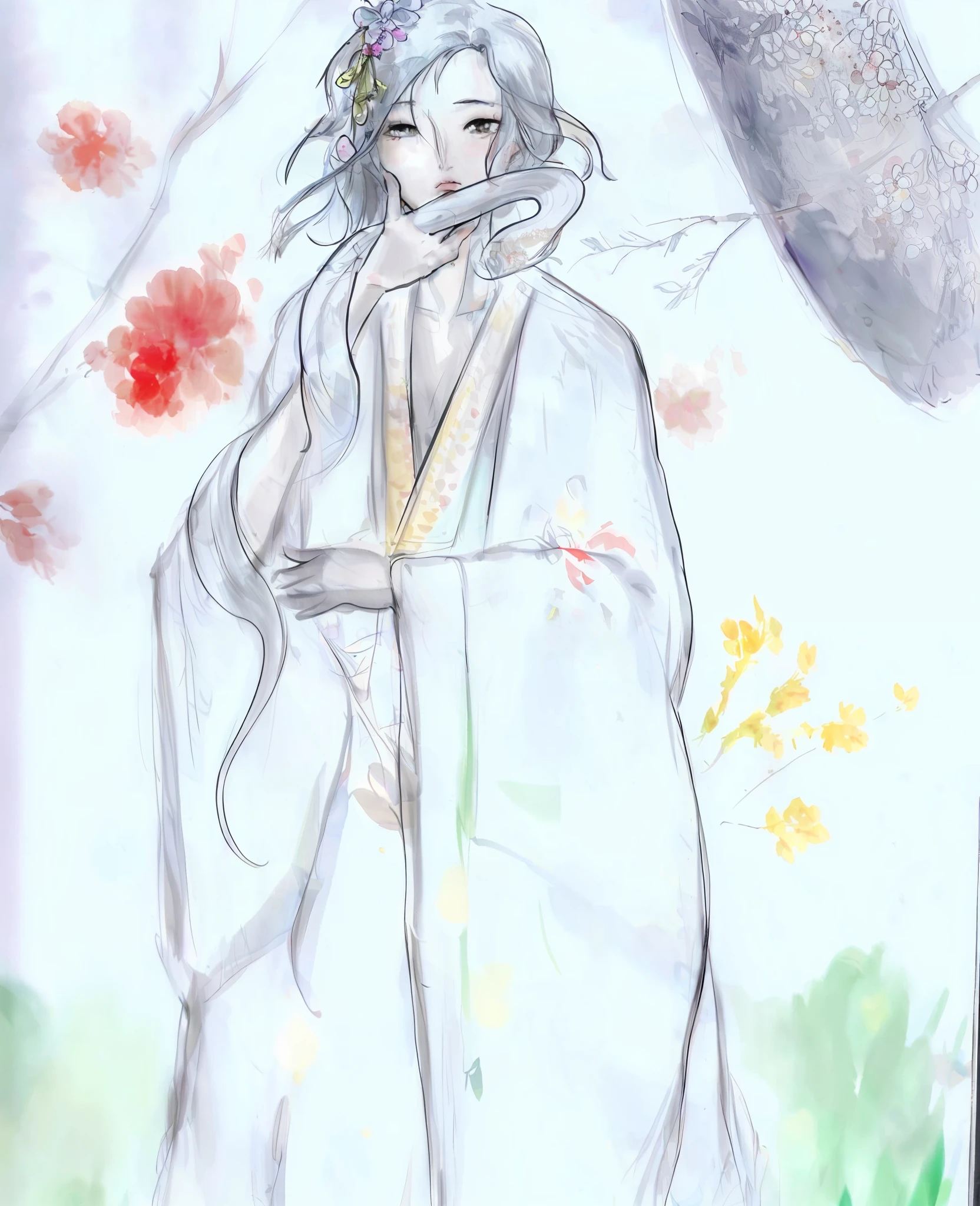 Cherry blossoms scattering