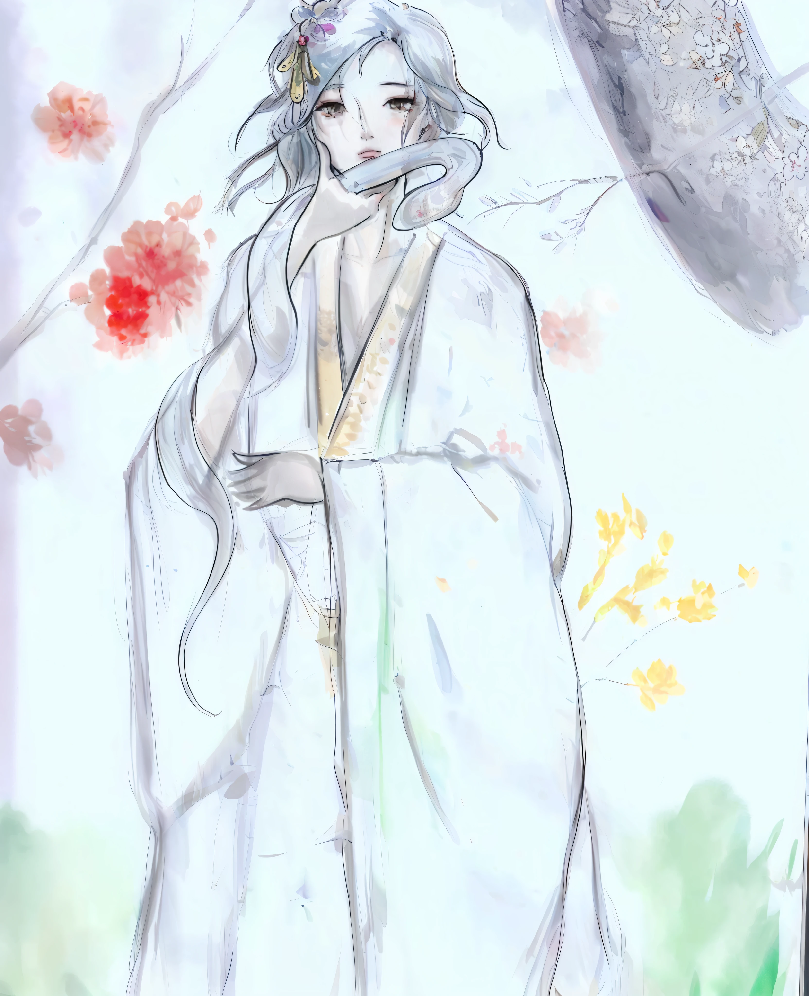 Cherry blossoms scattering