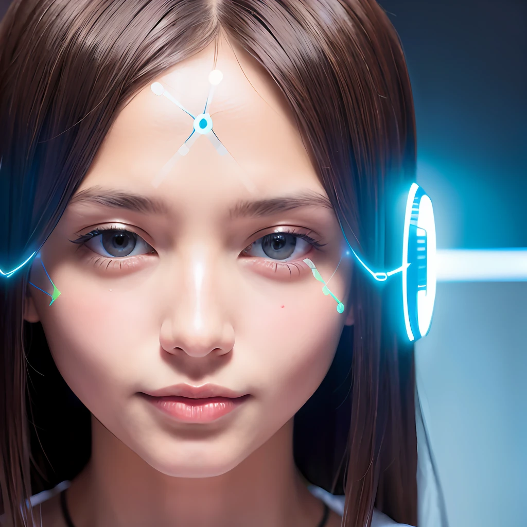 Artificial intelligence scanning a face