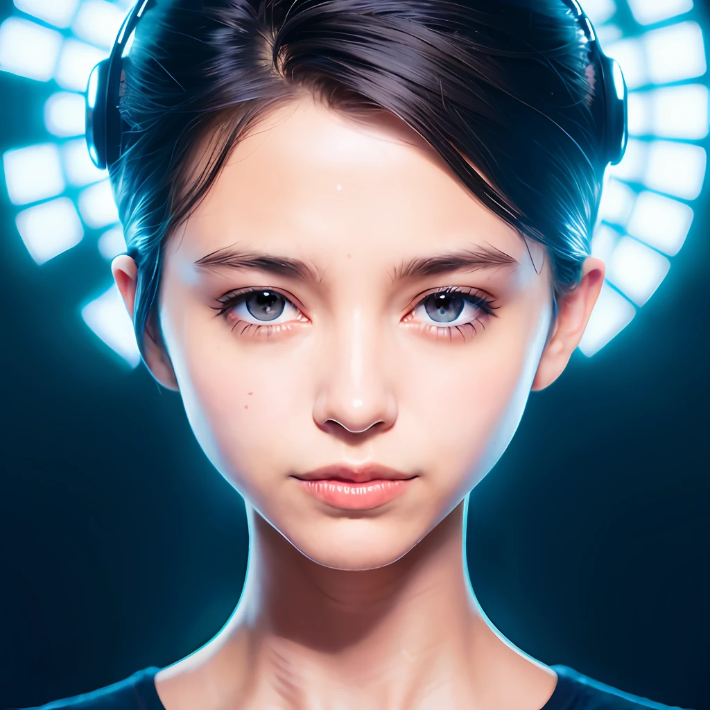 Artificial intelligence scanning a face