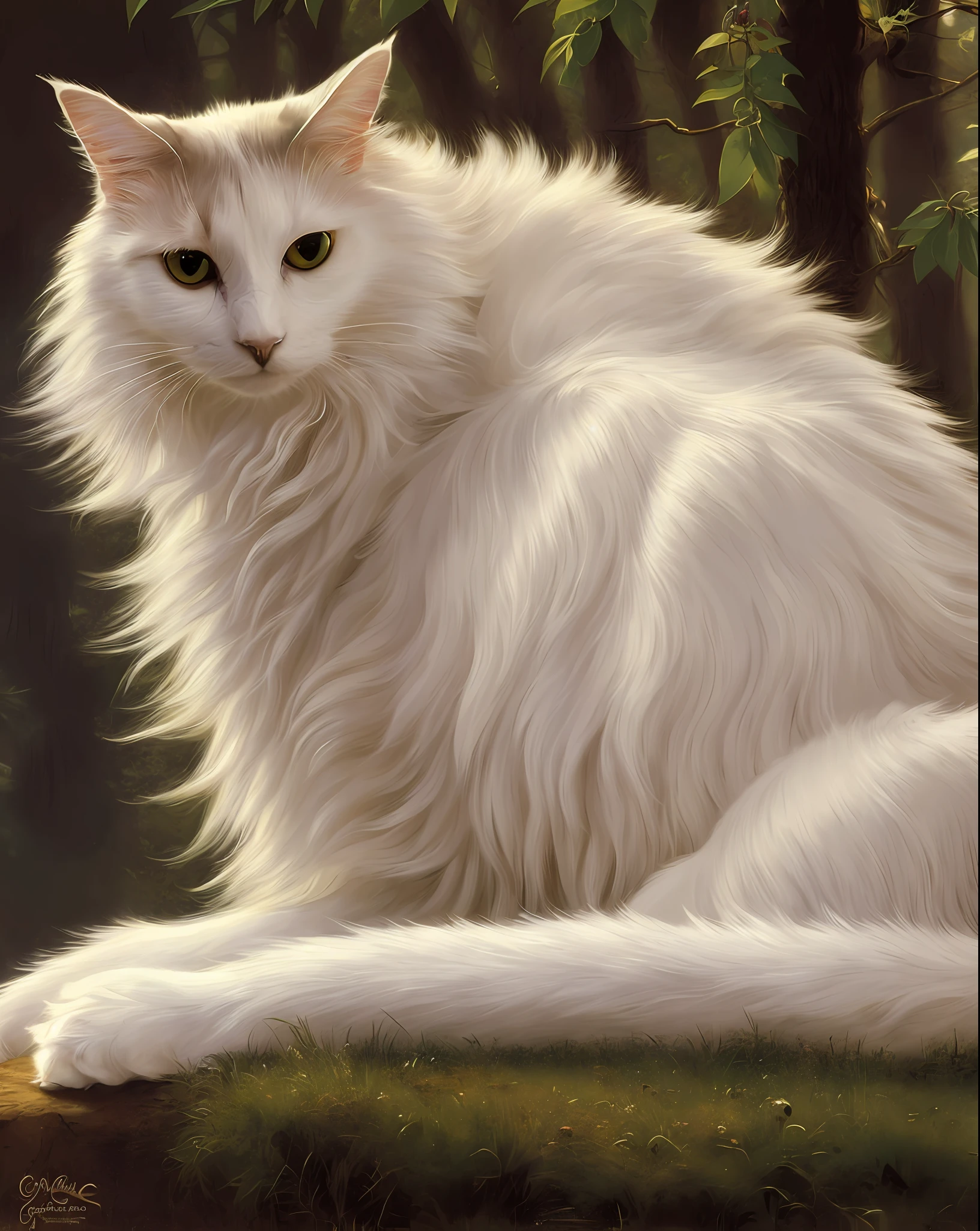 Portrait of mlloctst cat, digital painting, artstation, concept art, soft light, hdri, smooth, sharp focus, illustration, fantasy, intricate, elegant, highly detailed, d&d, matte painting, in the style of greg rutkowski and alphonse mucha and artemisia, 8k, highly detailed, jurgens, rutkowski, bouguereau, pastoral, rustic, georgic, detailed concept art, illustration, colorful pastel, painting, detail, ultra detailed, digital art, 4k, yellow eyes