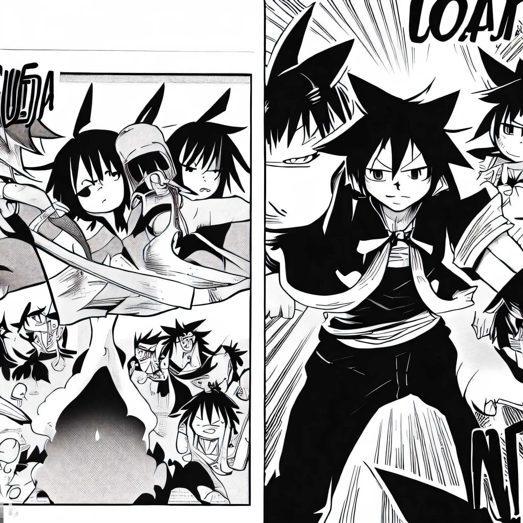 a picture of a page from a manga with a picture of a group of people, black and white manga page, manga scans, black and white manga panel, black and white manga comic, award winning manga style, black and white manga, black and white manga style, manga panels, manga page, by Jin Homura, manga book anime style, manga panel