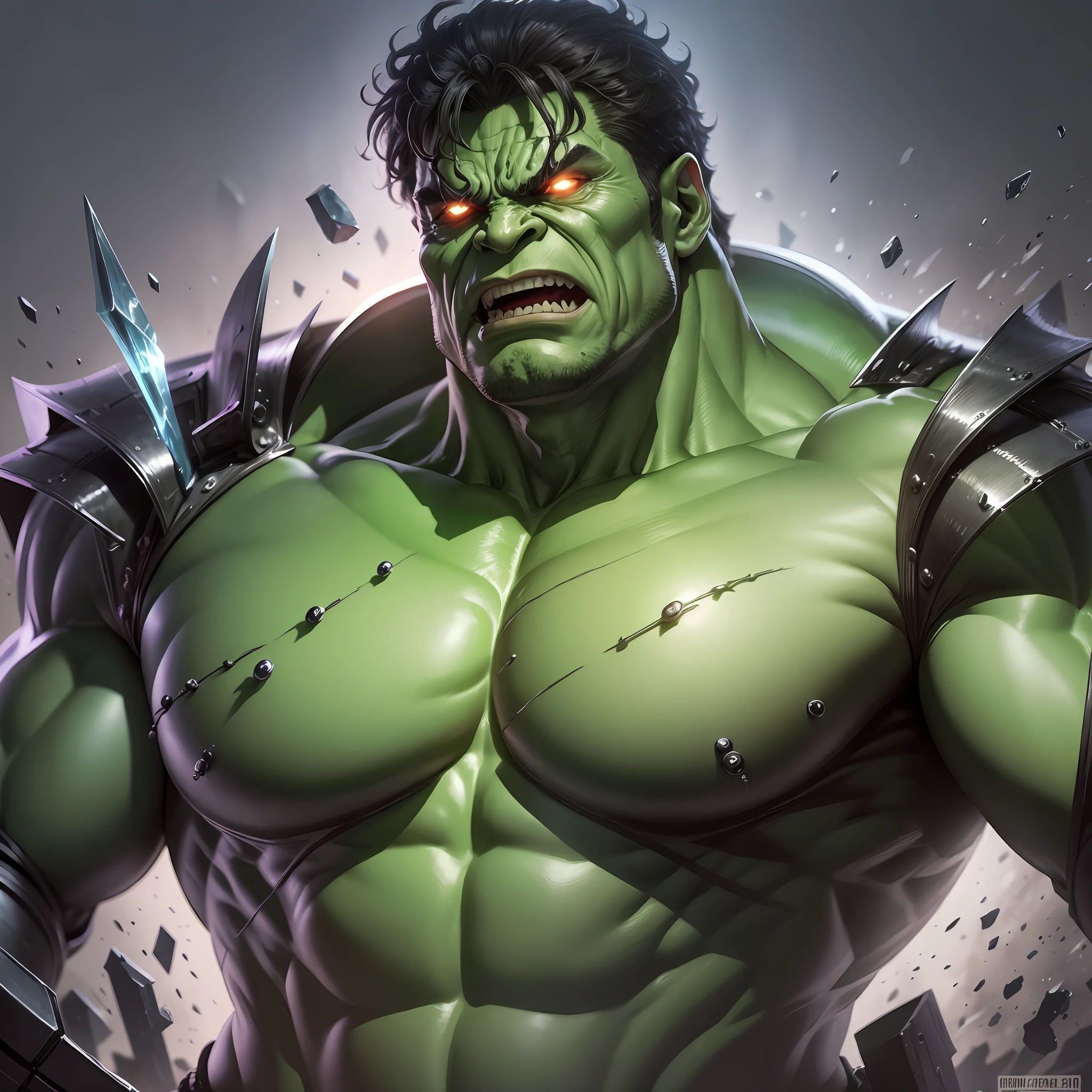 Villainous Hulk, Angry Face, Hyperrealistic, Perfectly Detailed, Incredibly Perfect and Correct Anatomy --auto --s2