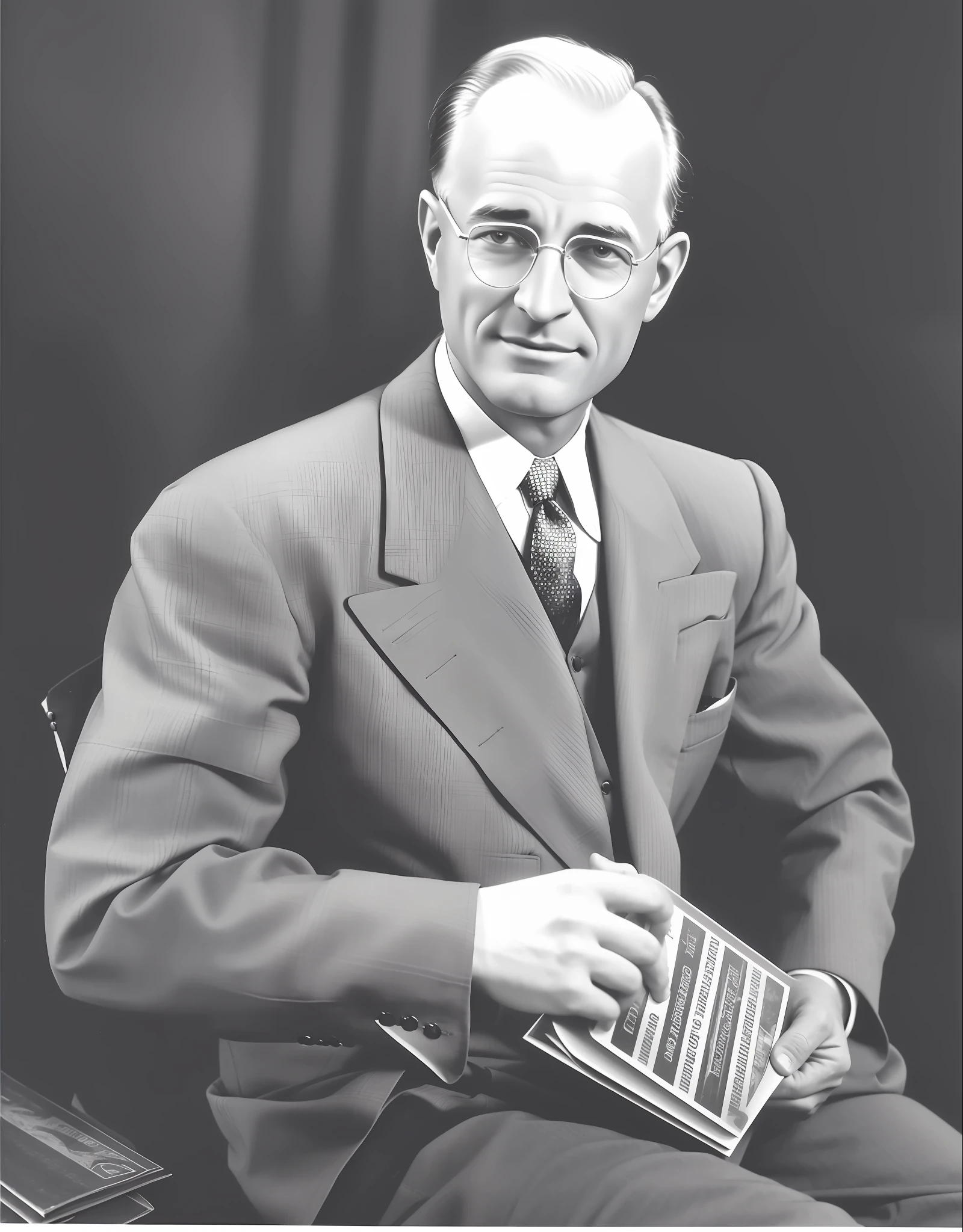 arafed man in a suit and tie holding a book, miner kilbourne kellogg, alfred kelsner, gerald whitcomb, promotional portrait, photo of a man, sid mead, frank franzettta, harold mccauley, walter black, charles o. perry, a photo of a man, reg rutkowski, formal portrait, mack sztaba