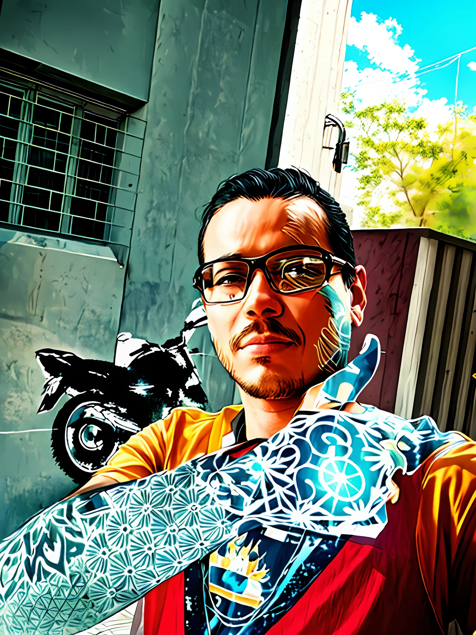 anime cartoon realism with photo
