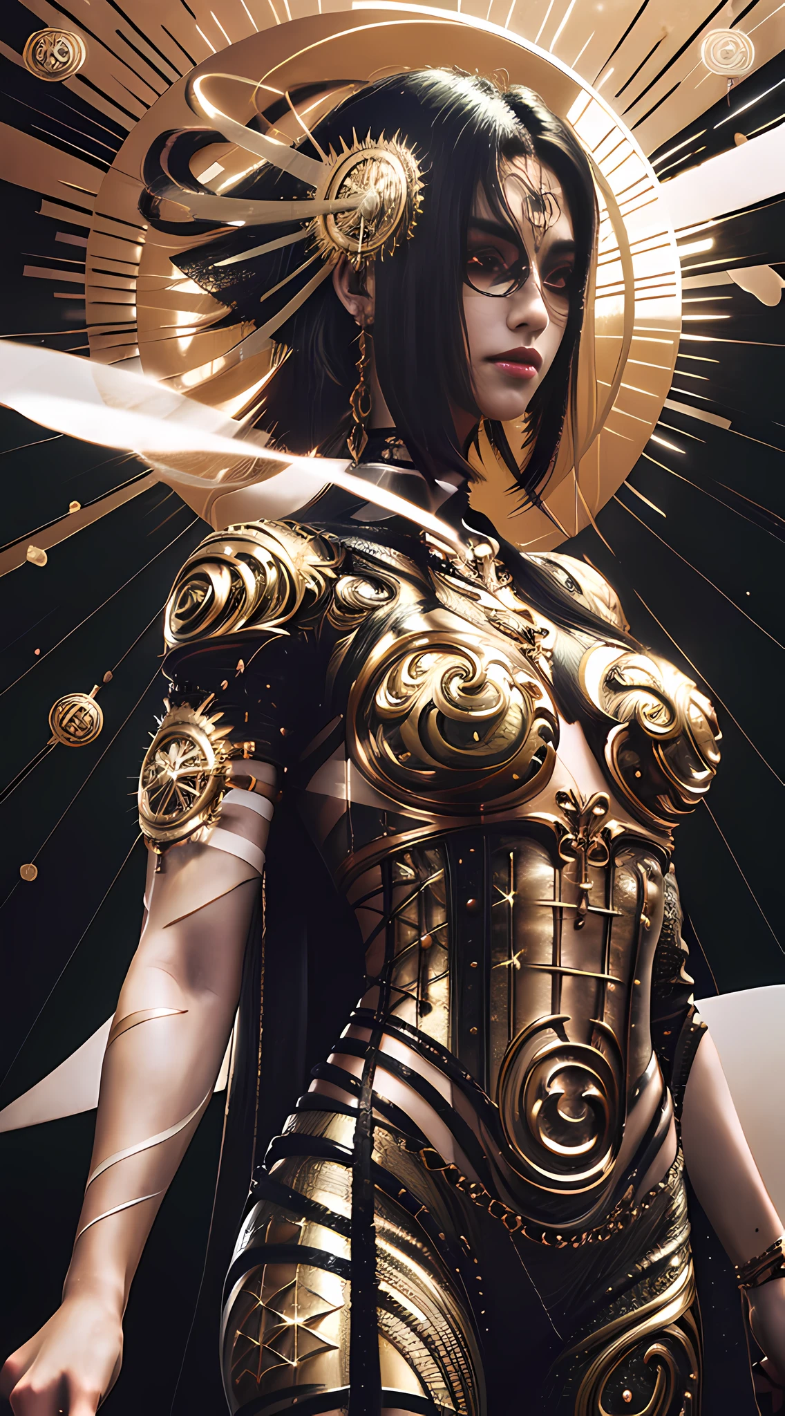 organic cyborg, metallic texture, diffuse lighting, luminous ornaments, light reflection, fantasy, intricate, elegant, highly detailed, realistic, realistic, digital painting, art station, illustration, concept art, smooth, sharp focus, art by John Collier and Albert Obright and Krenz Kusart and Artem Demura