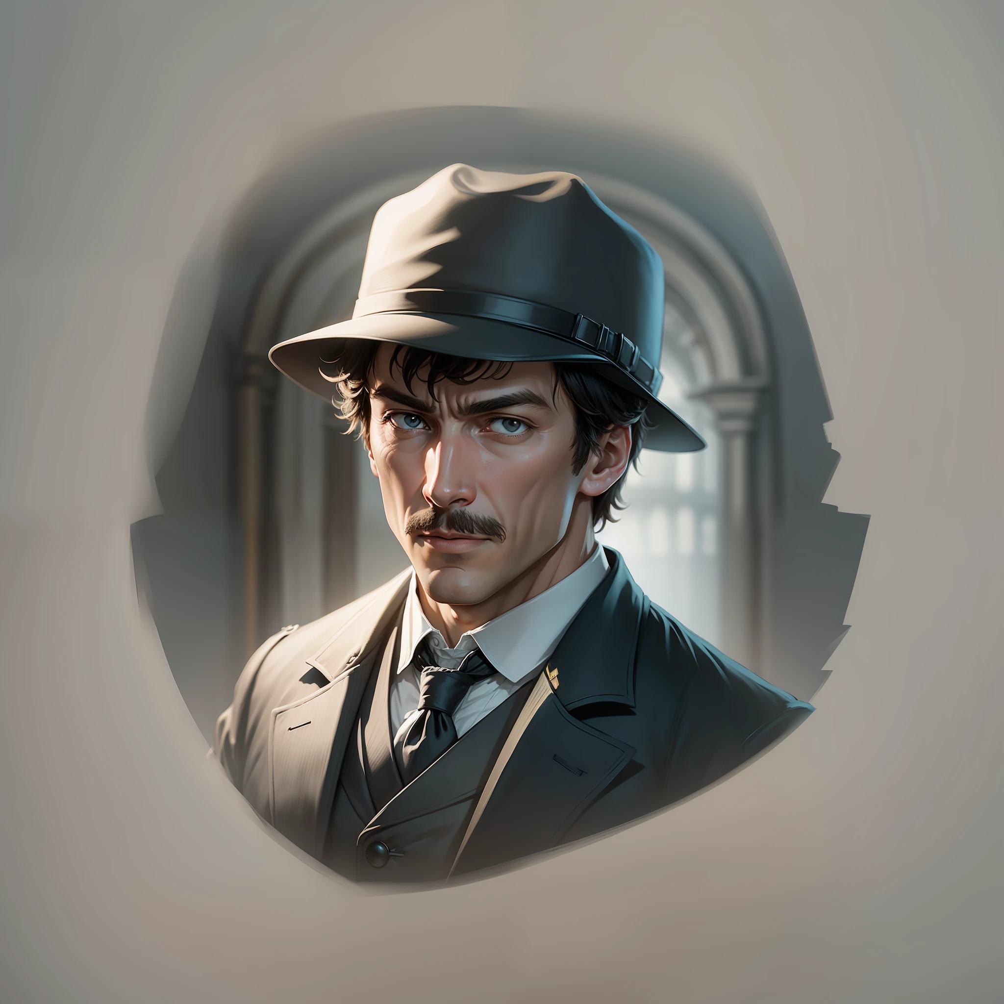 detective Sherlock Holmes,Sideways, white background
