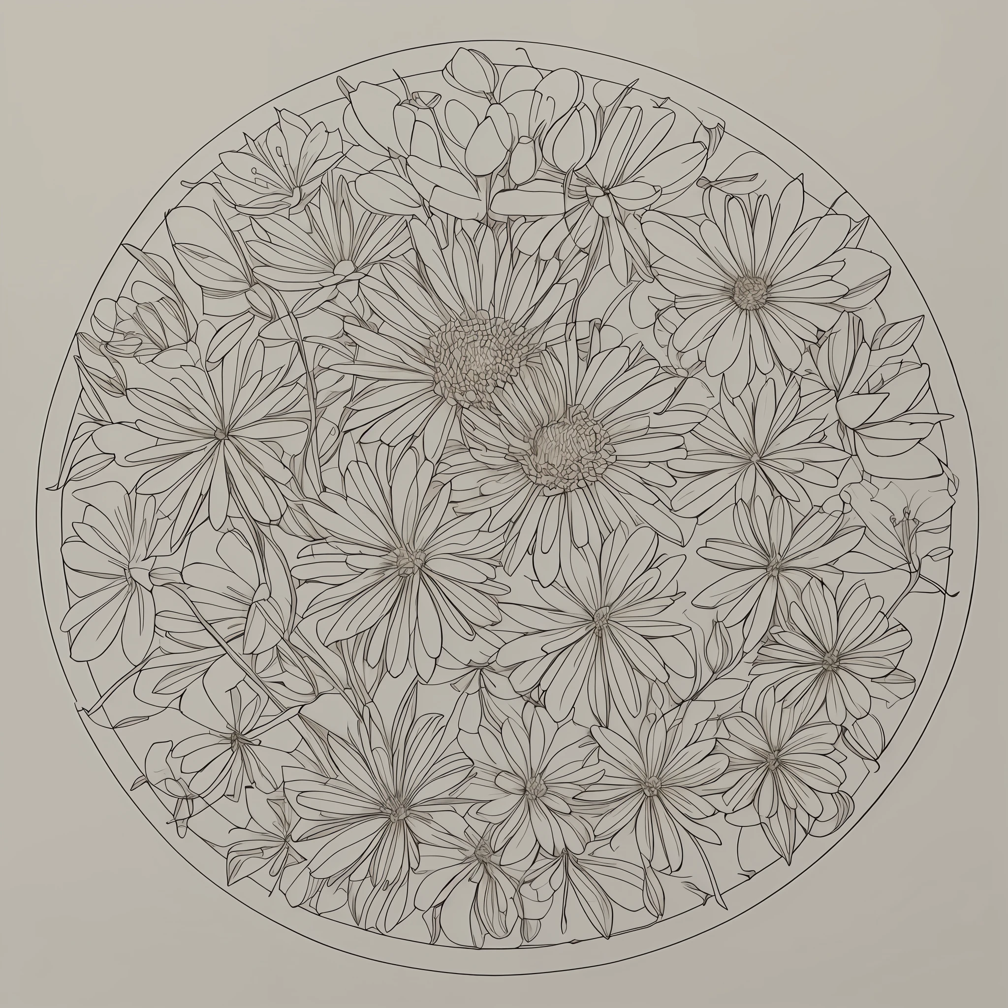 White background, line drawing flowers, line drawing, delicate petals, small fresh, fashionable, light color, stick figure, simple white, flat, flat --auto --s2