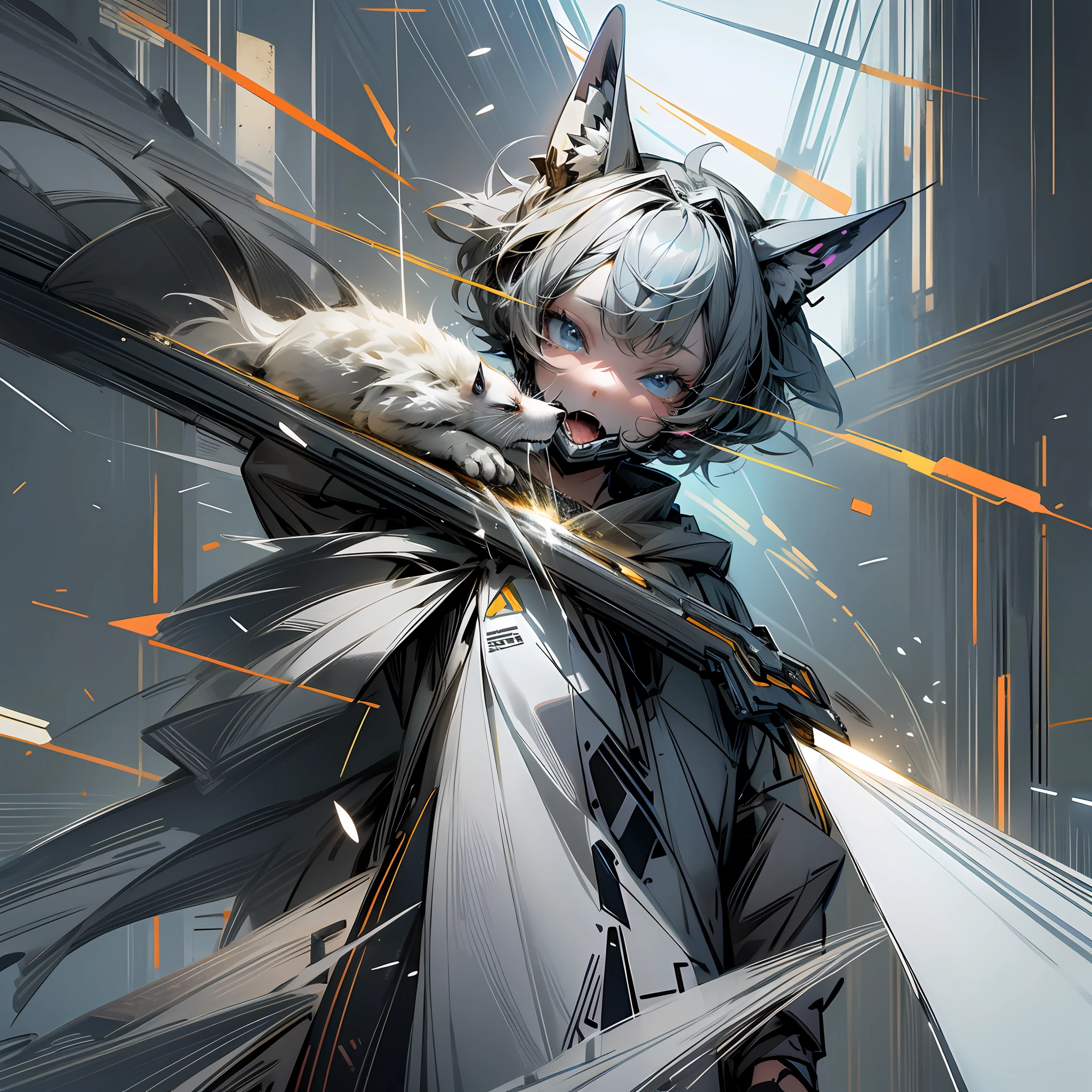 Dog, Cool, Tech, Knife Pull, Galaxy, Gray --auto --s2