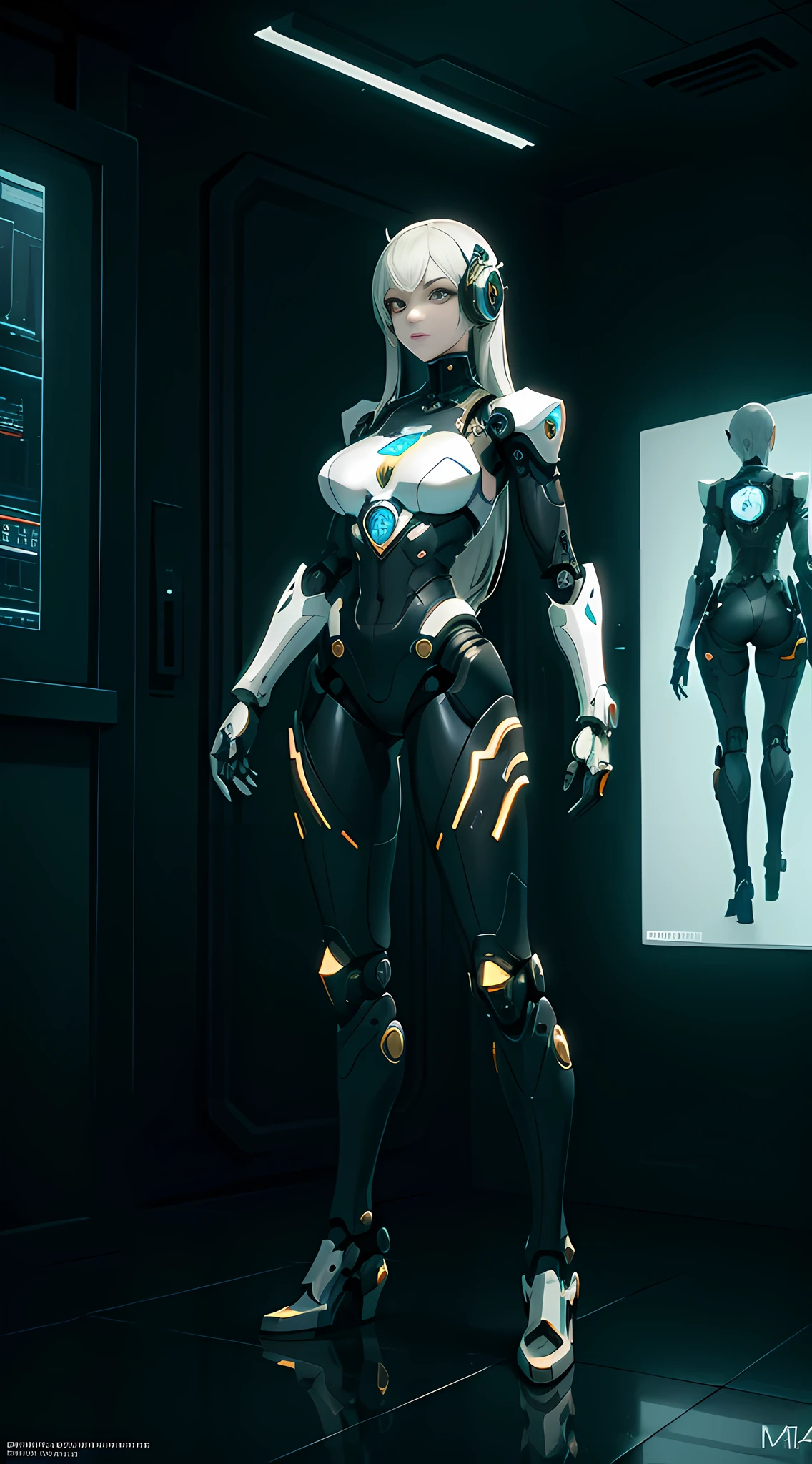 Full body robot|Full body photo|detailed face|symmetry|steampunk|cyberpunk|robot|intricate|scale|hyperrealism|cinematic lighting|digital art|concept art| MDJRNY-V4 style