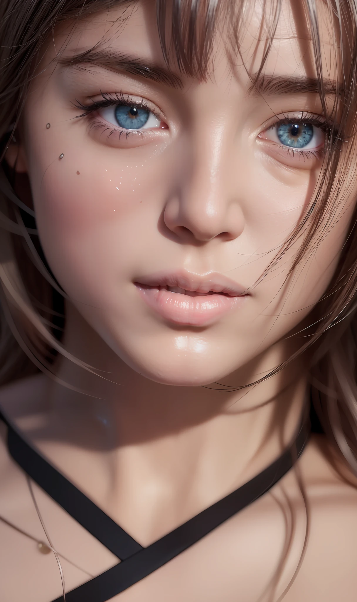 dressed, (photo realistic:1.4), (hyper realistic:1.4), (realistic:1.3),
(smoother lighting:1.05), (increase cinematic lighting quality:0.9), 32K,
1girl,20yo girl, realistic lighting, backlighting, light on face, ray trace, (brightening light:1.2), (Increase quality:1.4),
(best quality real texture skin:1.4), finely detailed eyes, finely detailed face, finely quality eyes,
(tired and sleepy and satisfied), face closeup, t-shirts,close-up,
(Increase body line mood:1.1), (Increase skin texture beauty:1.1)