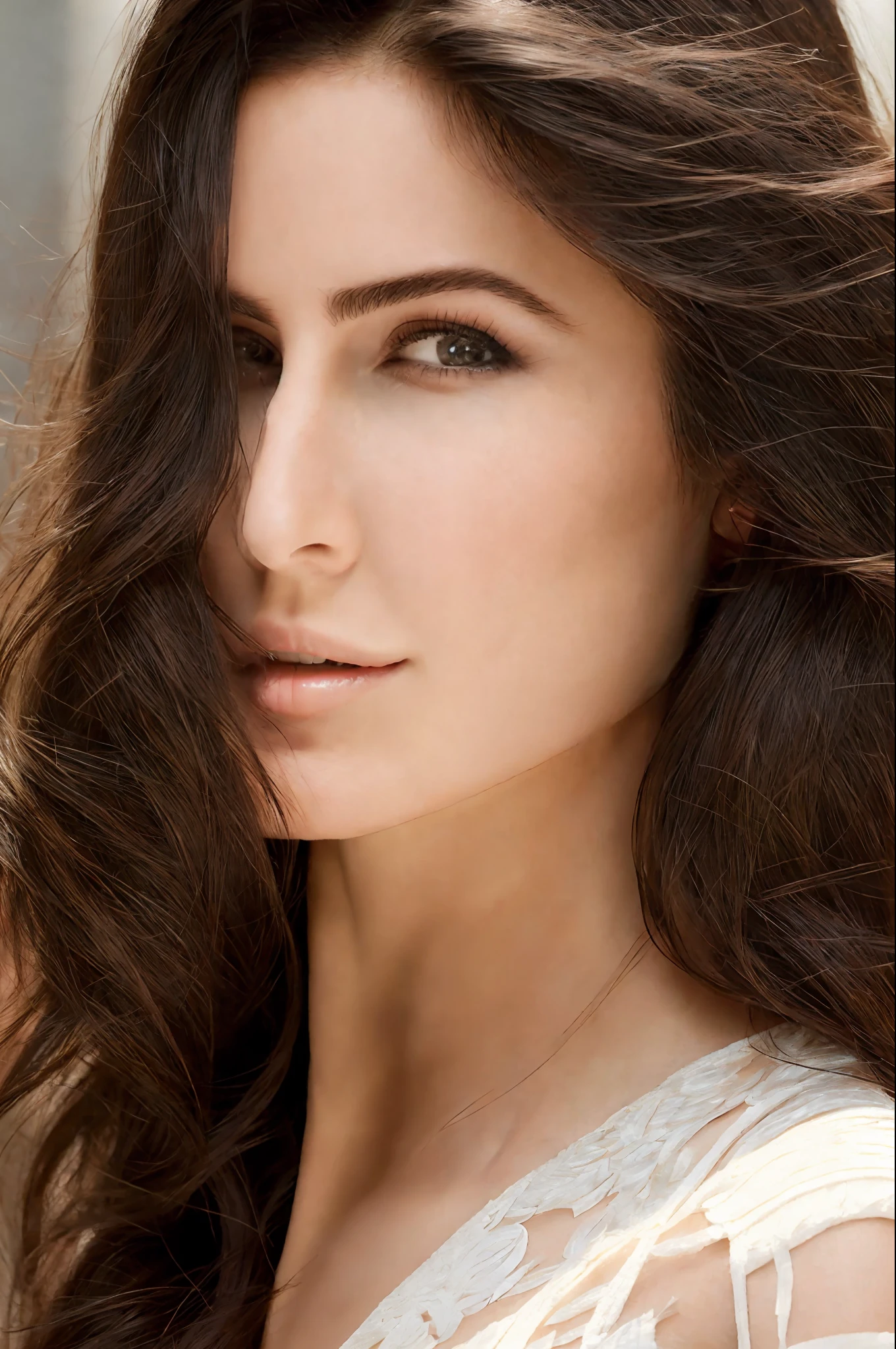 style, beautiful brunette woman, (highly detailed skin: 1.2), pale skin, modern architecture, intricate, high detail, sharp focus, dramatic, proportional body, a highly detailed face by Greg Rutkowski and Magali Villeneuve, beautiful eyes, toned body, cinematic lighting, depth of field, photography
