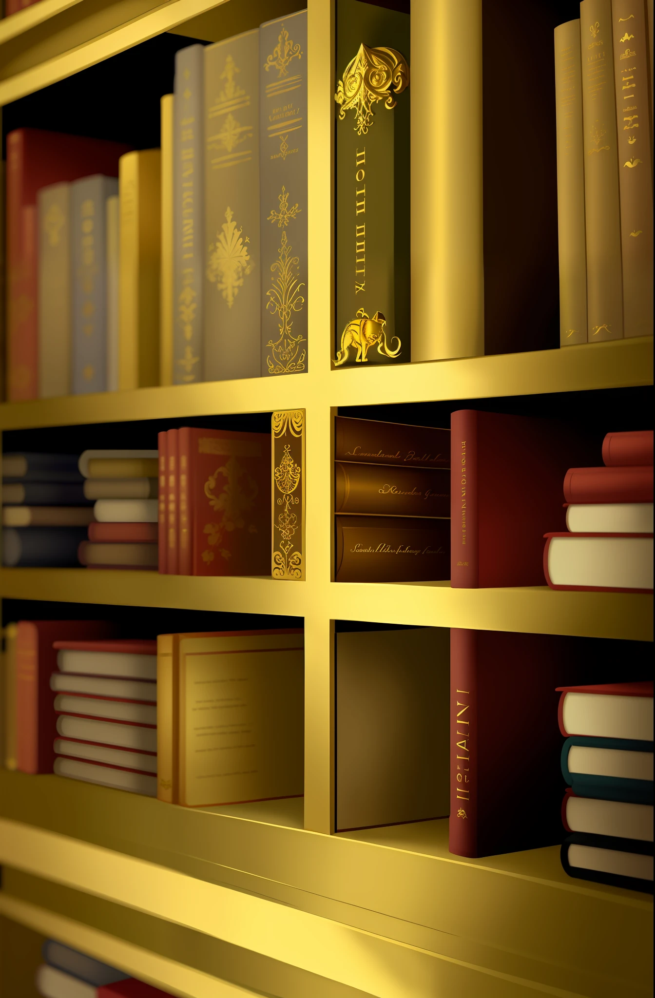 Gorgeous golden book on shelf