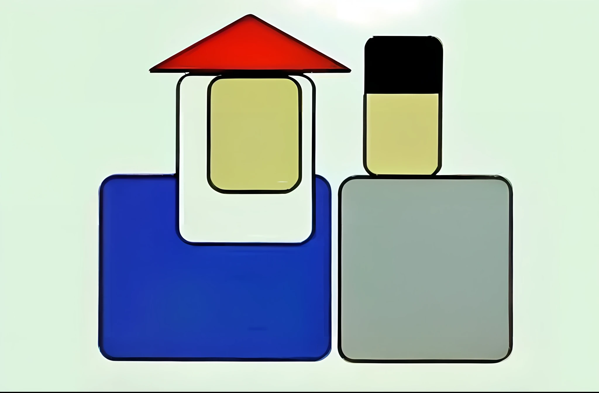 a picture of a couple of people standing next to each other, avatar image, advert logo, avatar for website, houses with faces, 2 people, profile, image, profile image, coloured photo, 2 0 0 0's photo, best photo, centred in image, center of image, logo, logo, concept image, facing forward, by Mario Comensoli
