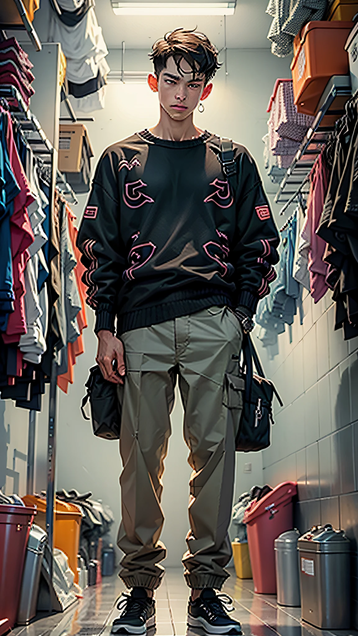 Men, frontal, standing, handsome, everyday casual attire, no background