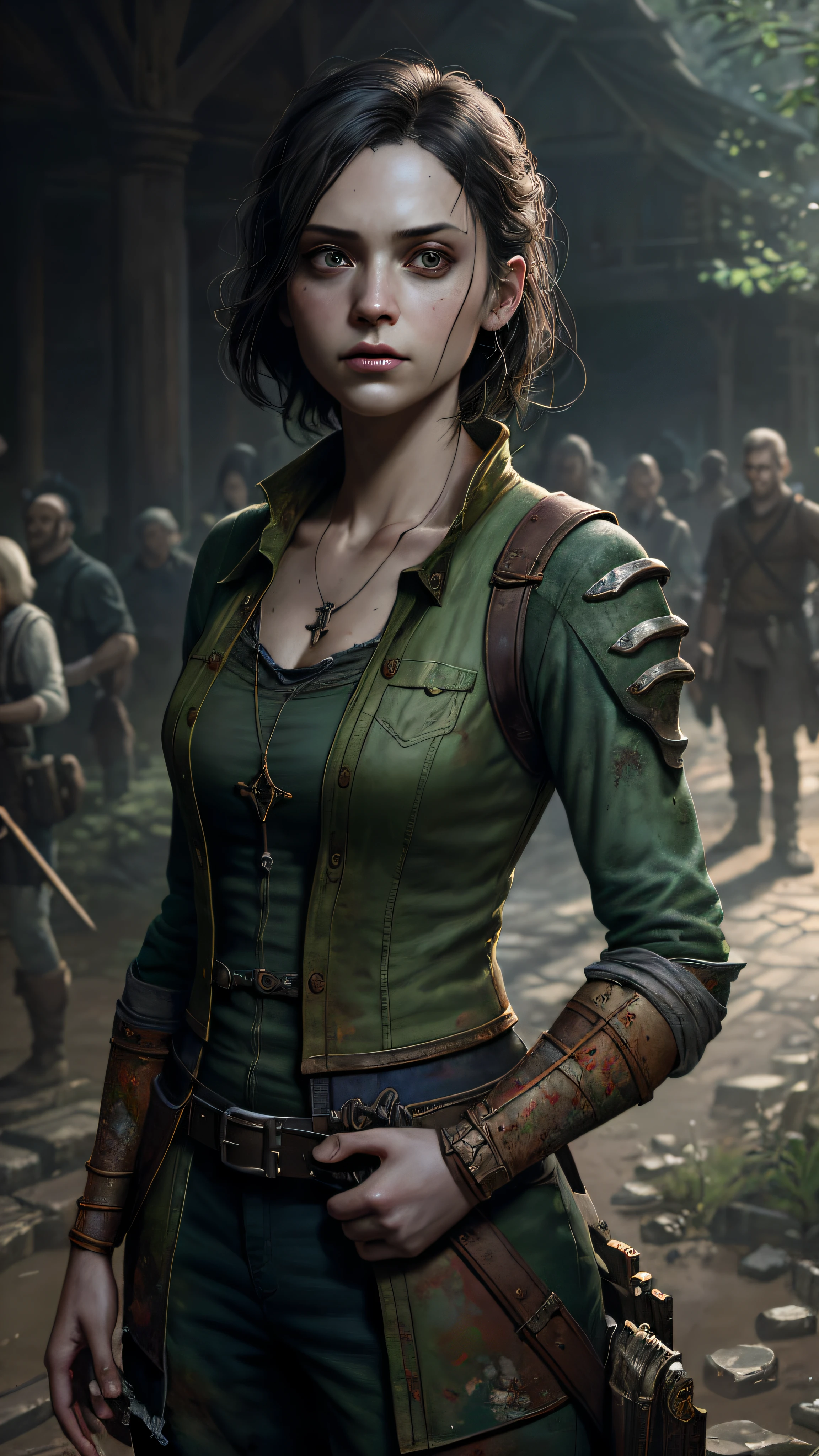 a portrait of a lonely beauty zombie girl alone in a crowd, alabaster skin, grunge outfit, crawed background, doubtful poses, perfect face, hyper detailed, dead inside, green eyes, (extremely detailed cg unity 8k wallpaper), the most beautiful artwork in the world, atey ghailan, in the style of studio ghibli, by jeremy mann, greg manchess, antonio moro, intricate, high detail, photorealistic painting art by midjourney and greg rutkowski, matte, bryan organ, extremely detailed cg unity 8k wallpaper, high detail, photorealistic painting art by midjourney and greg rutkowski, matte, bryan organ, extremely detailed cg unity 8k wallpaper, high detail, photorealistic painting art by midjourney and greg rutkowski, matte, bryan organ, extremely detailed cg unity 8k wallpaper, high detail, photorealistic painting art by midjourney and greg rutkowski, matte, bryan organ