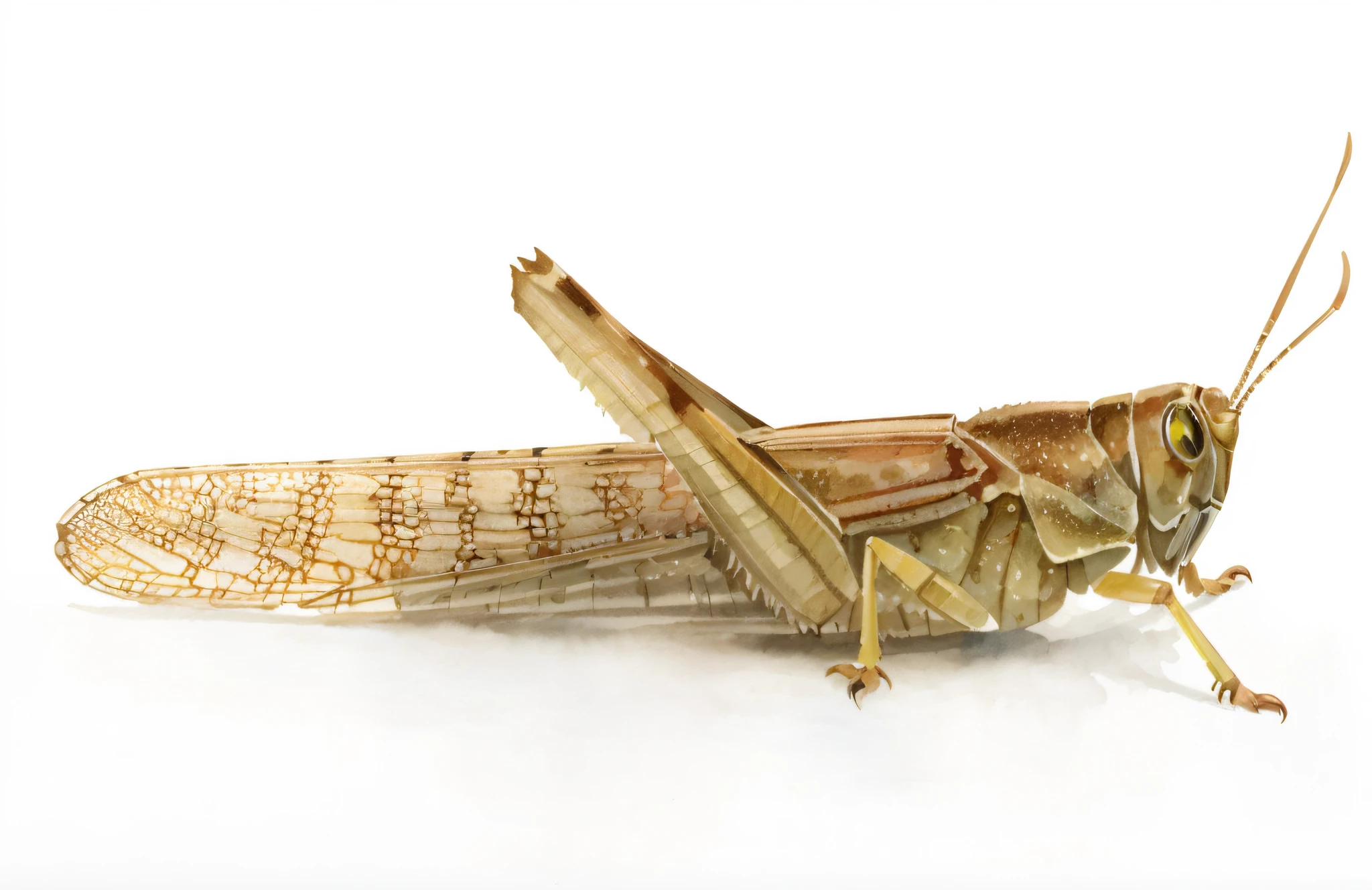 watercolor, locust, watercolor style, wet in wet technique, flat illustration, highly detailed clean, vector image, masterpiece, professional, isometric, bright vector, white background, dry brush, brush stroke, drawn on canvas, by J.M.W. Turner. Expressive markers.