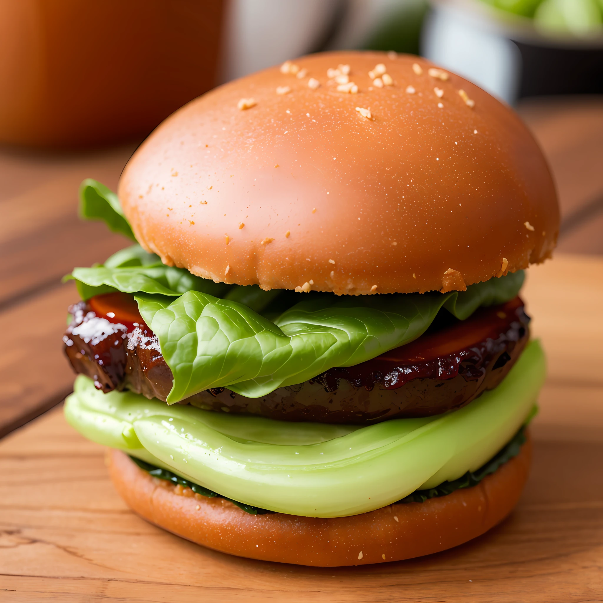 best quality, ultra high resolution, (photorealistic: 1.4), ultra-detailed, incredibly detailed, aluminum package, big mac, fried meat, wet lettuce,