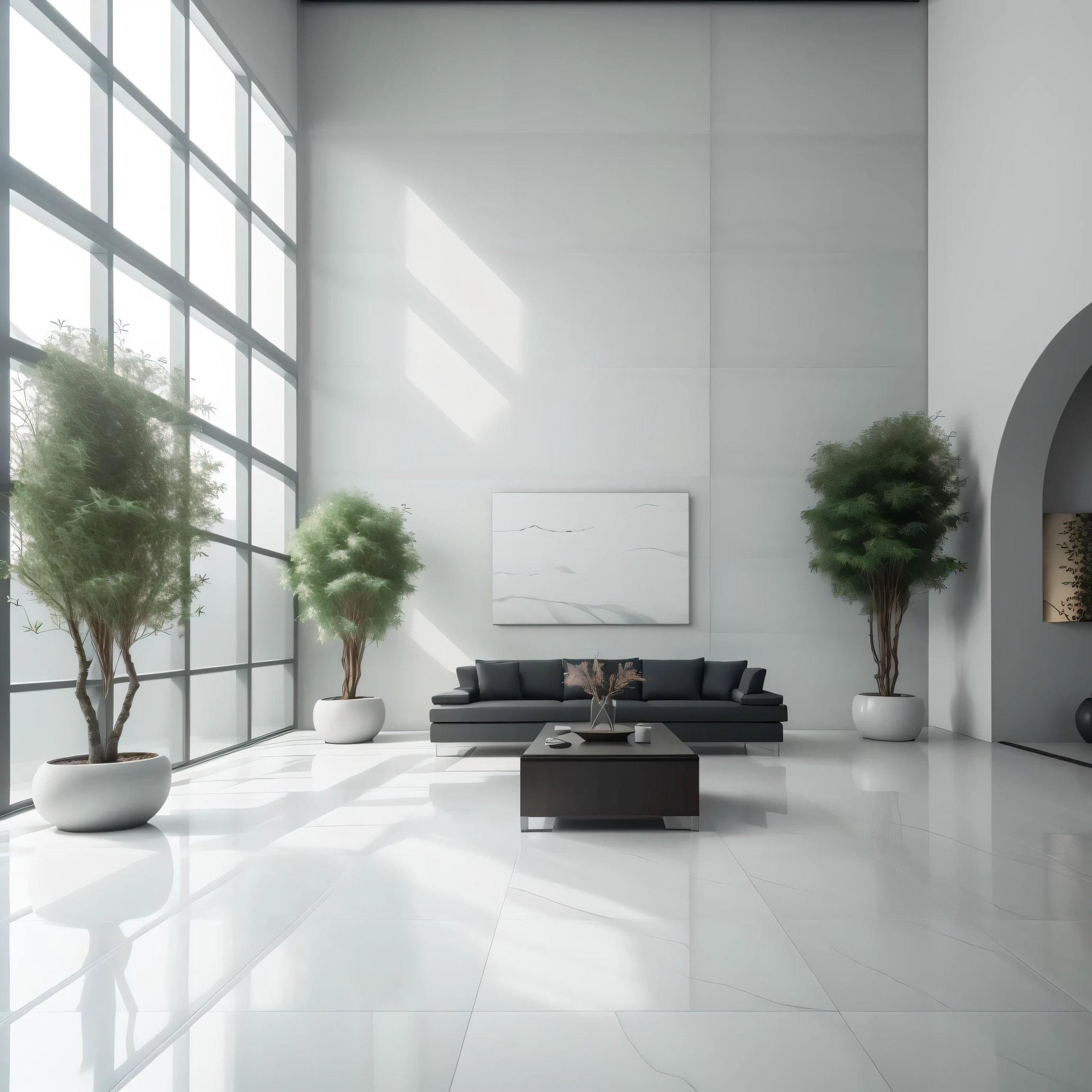 (masterpiece),(high quality), best quality, real,(realistic), super detailed, (full detail),(4k),8k,no humans, scenery, indoors, tree, tiles, sliding doors, wall, plant, window