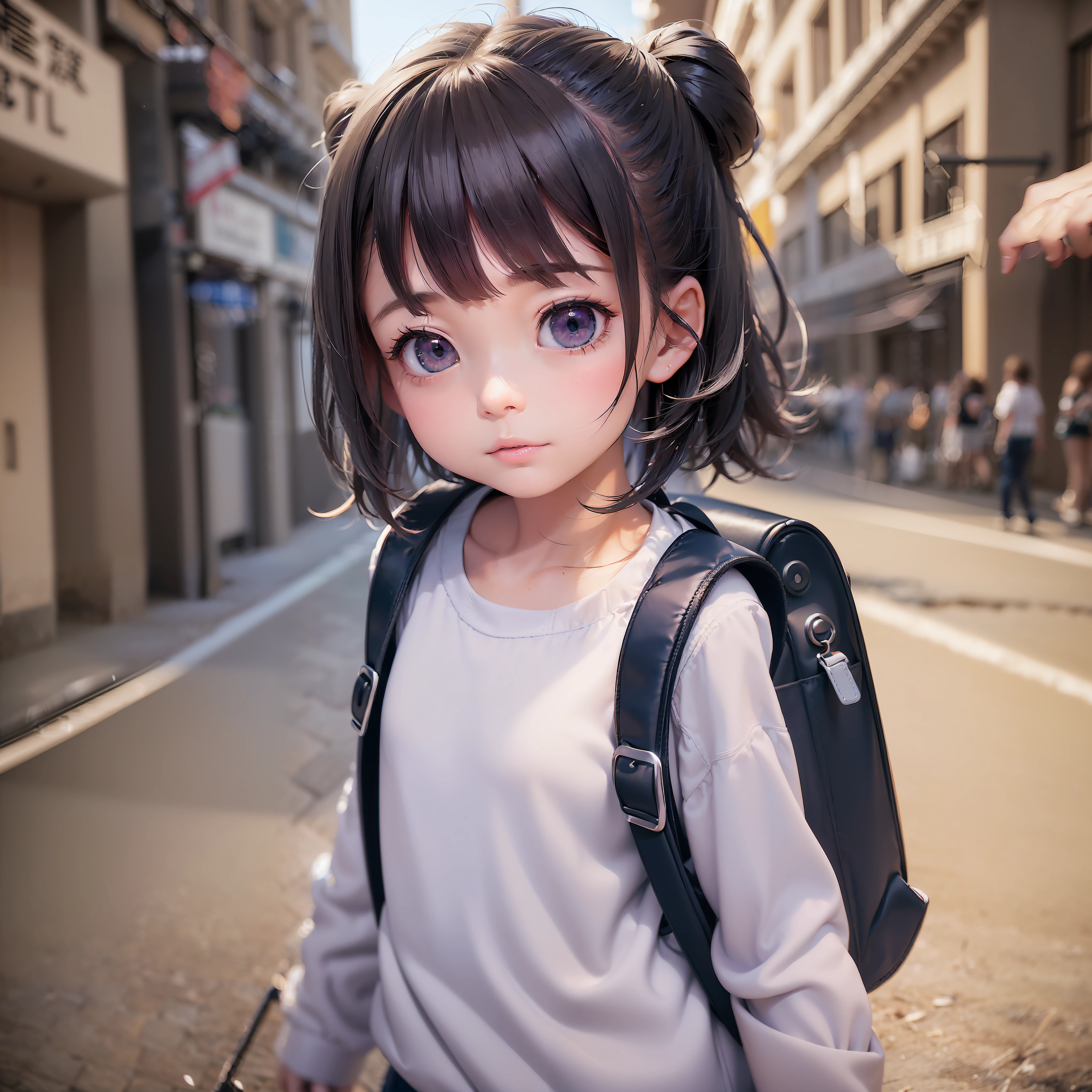 (((A traveling with a backpack))), highly detailed CG, using 3D rendering technology, highest quality, cinematic lighting, picture ratio of 9:16, picture style is bright color, extremely expressive, using "niji5" beauty filter, "expressive" emoji filter.