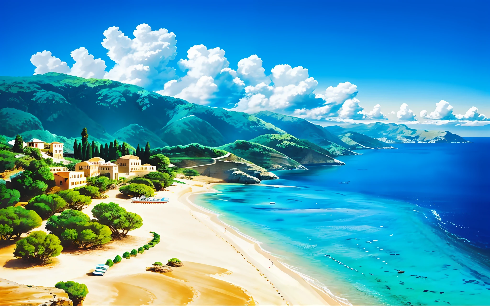 arafed boat on the beach with people on it near the water, beach is between the two valleys, photo pinterest, breath-taking beautiful beach, mediterranean island scenery, greece, a ship on a deserted island, sandy beach, greek fantasy panorama, tourist destination, incredibly beautiful, trending photo, beautiful beach, view, instagram post, photos, very beautiful and elegant