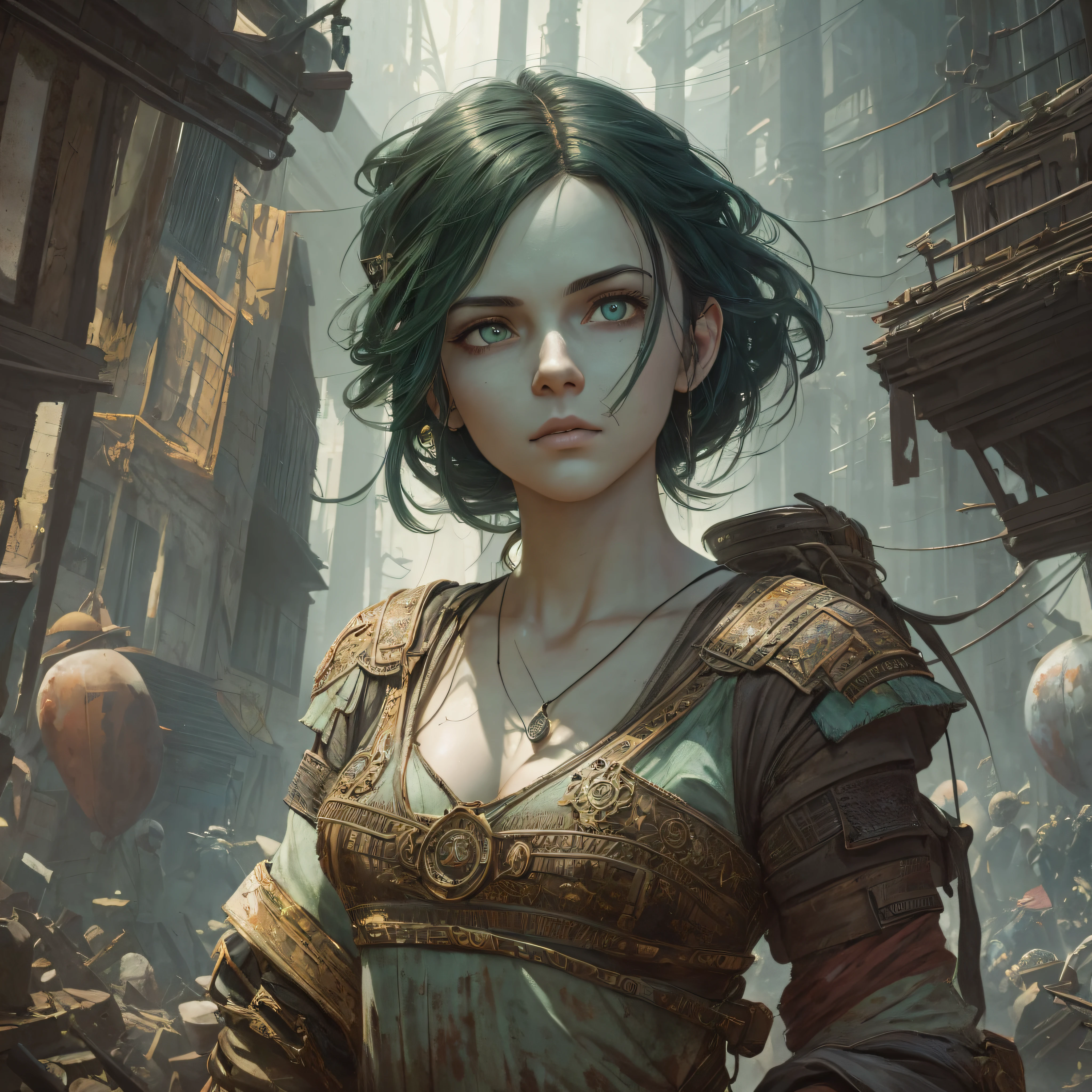 a portrait of a lonely beauty zombie girl alone in a crowd, alabaster skin, grunge outfit, crawed background, doubtful poses, perfect face, hyper detailed, dead inside, green eyes, (extremely detailed cg unity 8k wallpaper), the most beautiful artwork in the world, atey ghailan, in the style of studio ghibli, by jeremy mann, greg manchess, antonio moro, intricate, high detail, photorealistic painting art by midjourney and greg rutkowski, matte, bryan organ, extremely detailed cg unity 8k wallpaper, high detail, photorealistic painting art by midjourney and greg rutkowski, matte, bryan organ, extremely detailed cg unity 8k wallpaper, high detail, photorealistic painting art by midjourney and greg rutkowski, matte, bryan organ, extremely detailed cg unity 8k wallpaper, high detail, photorealistic painting art by midjourney and greg rutkowski, matte, bryan organ --auto --s2