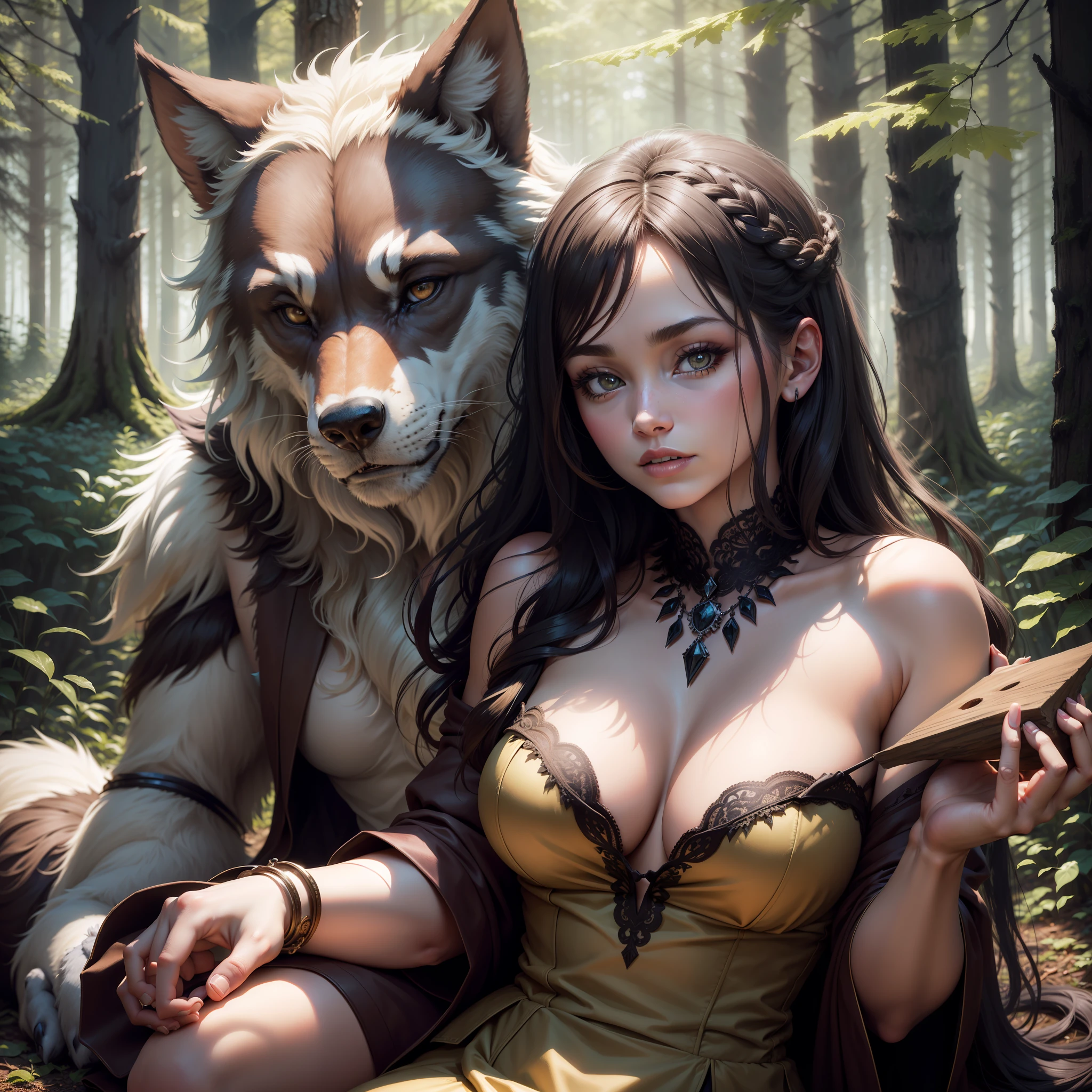 Original photo, Beauty and Werewolf, In the Woods, 80mm, f/1.8