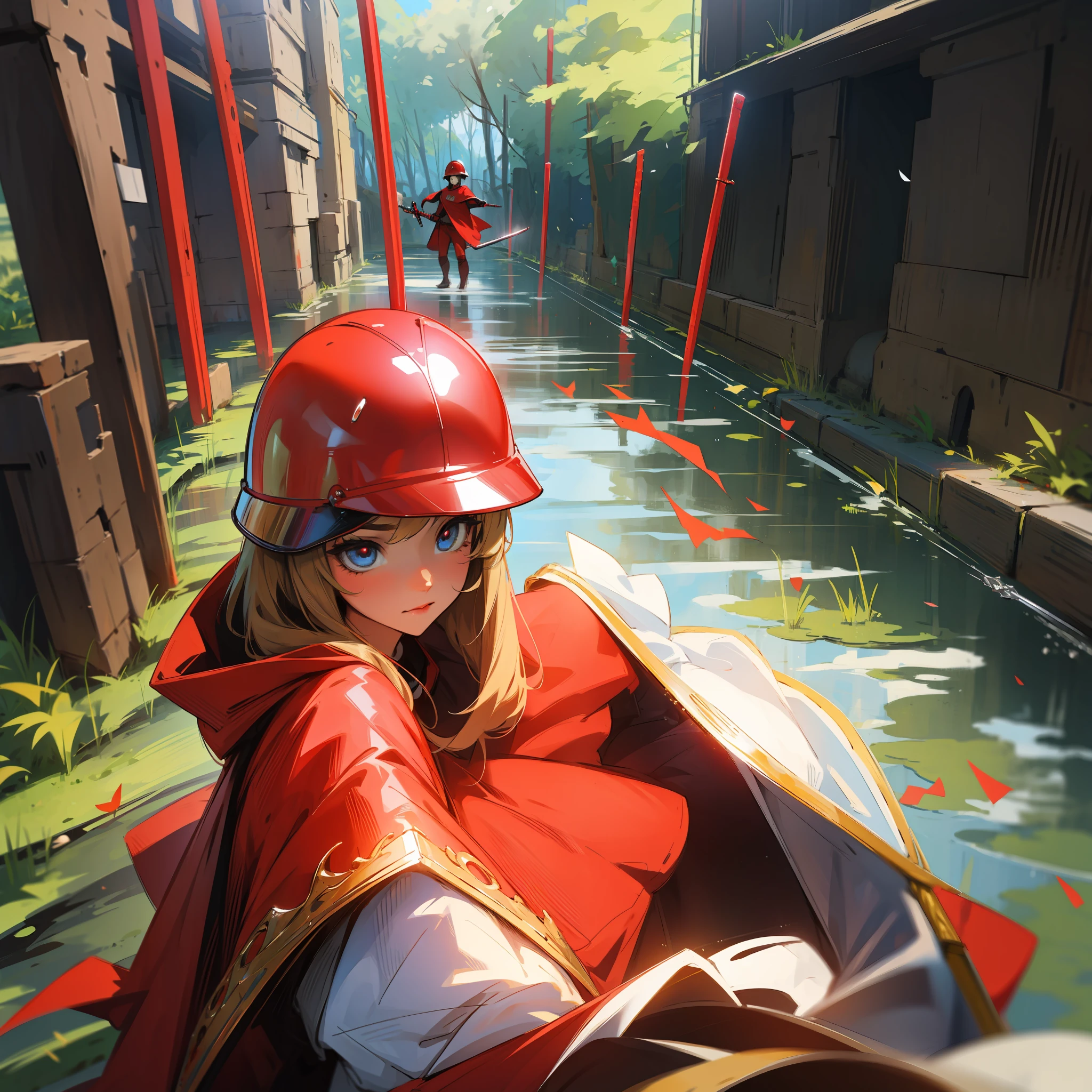 RPG, Hero, Helmet, Sword, Red Clothes, Cute Pictures --auto --s2