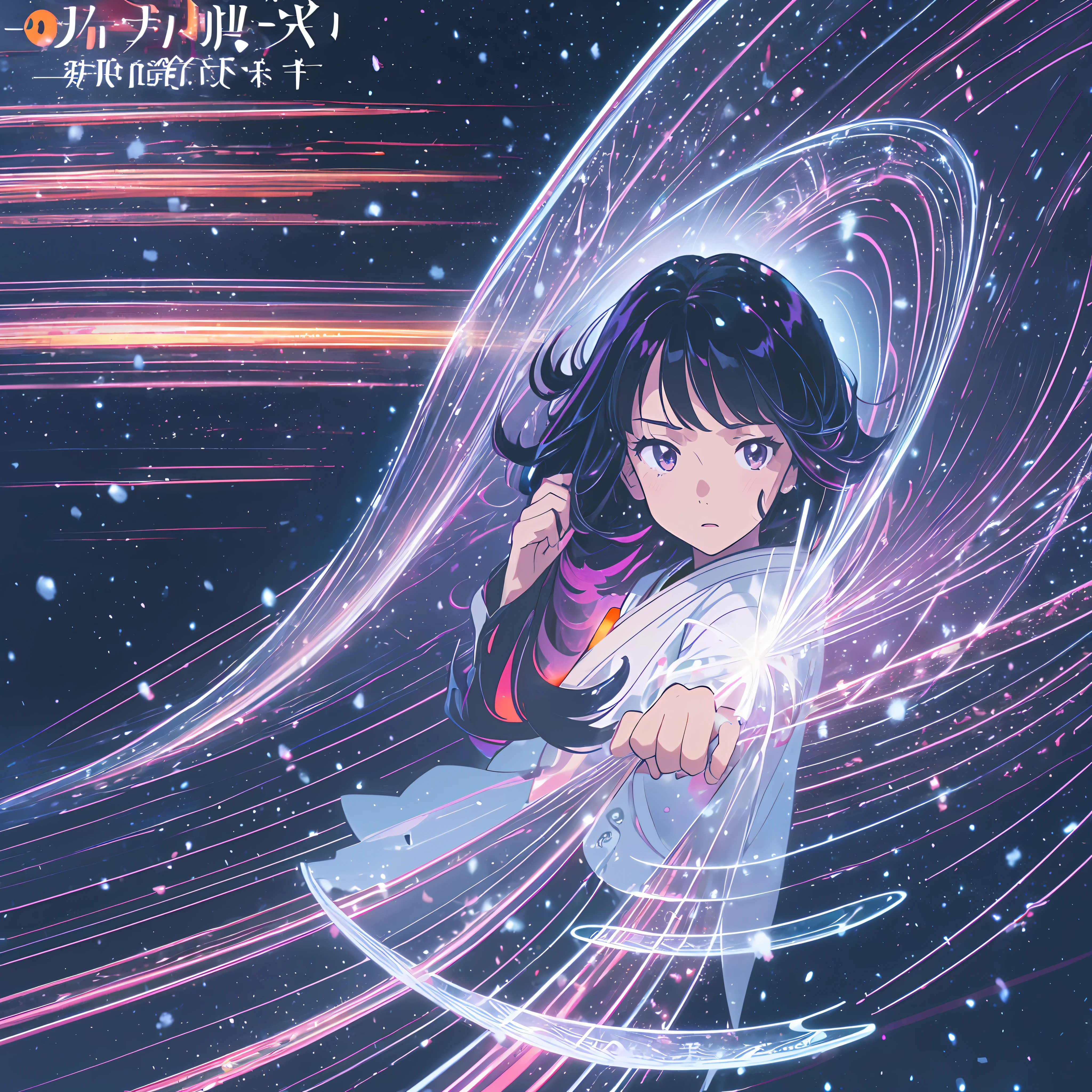 (18-year-old girl + black technology + front and back up), (side face facing window), (front convex back upturn), (transform arm + support), (skin snow white), (halo surrounding), (faint dark sky), (light purple to orange clouds), (Japanese + technological elements), (dynamic aesthetic light painting, (long exposure: 1.2), dynamic stripes, luminous tracks, bright colors, smooth movement, charming patterns, creative experimentation, (1girl:1.2), Miyazaki paintings, wind masterpieces, best quality, sm,1girl, --auto --s2