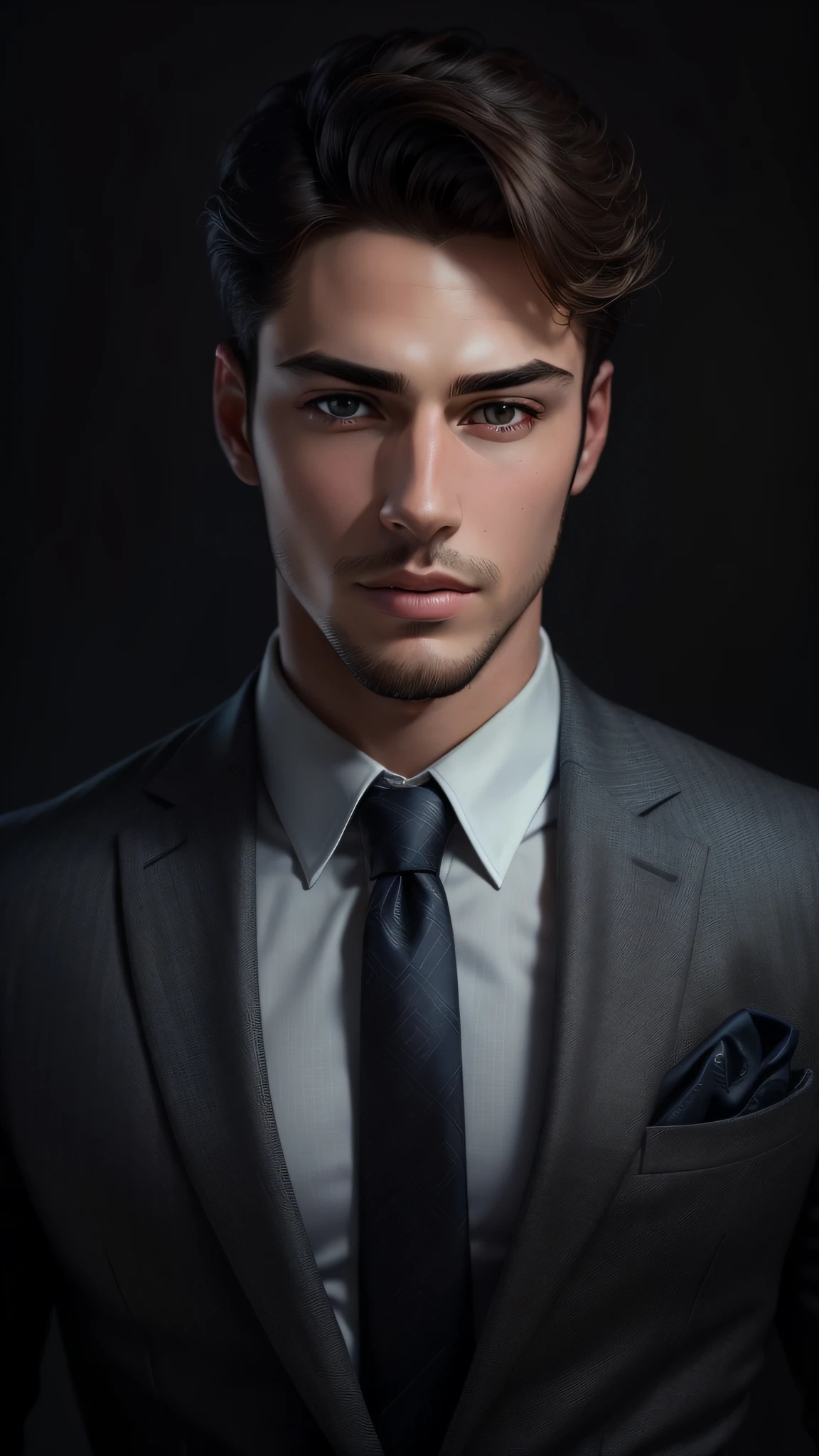 A close up of a man in a suit and tie - SeaArt AI