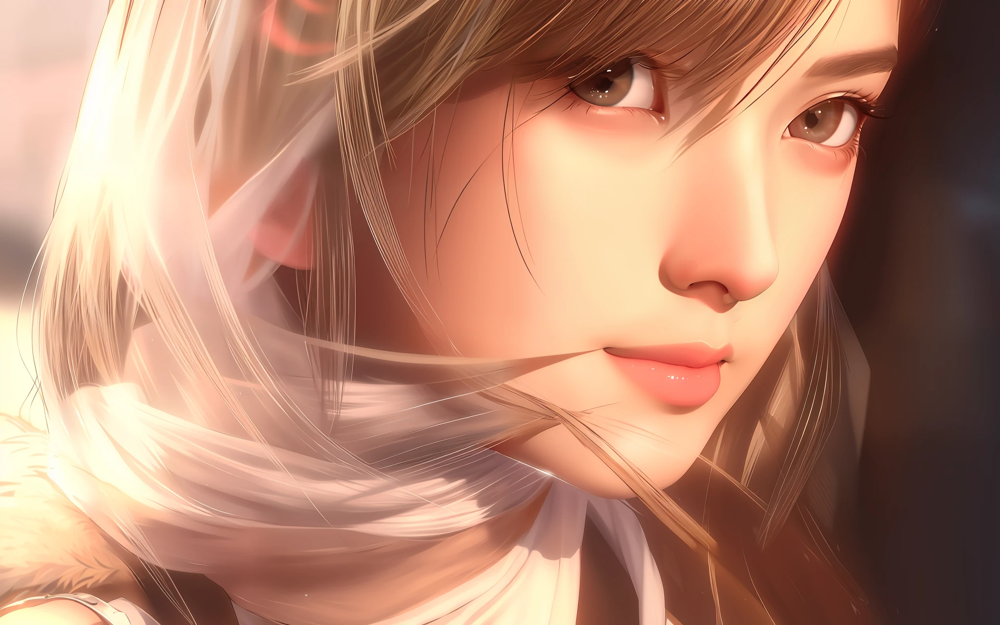 Beautiful, pure, gentle, a look is a heartwarming feeling