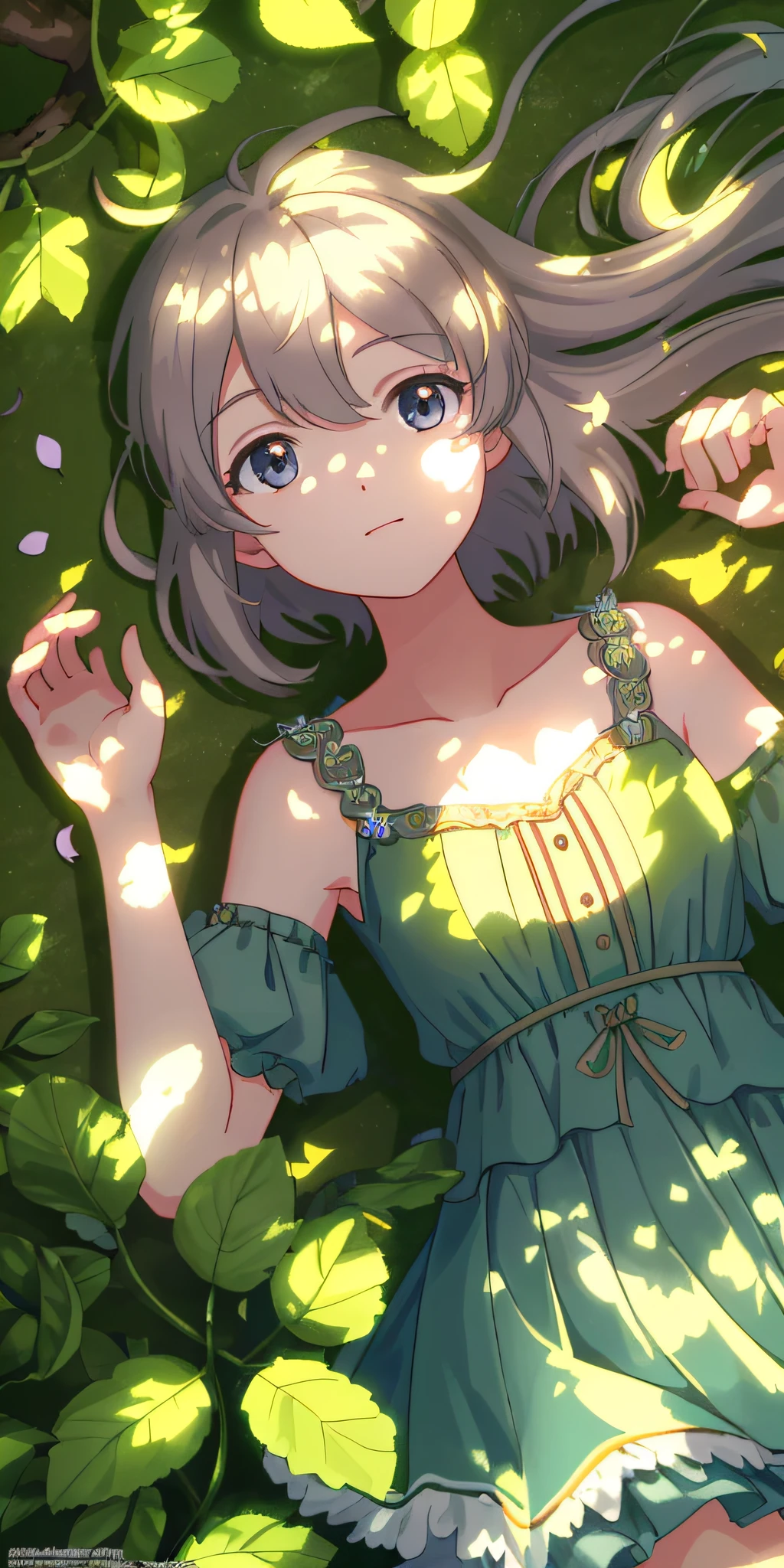 Masterpiece, best quality, (very detailed CG unity 8k wallpaper) (best quality), (best illustration), (best shadows) Nature's delicate leaves petals of various colors falling in the air light Tracking, super detailed --v6