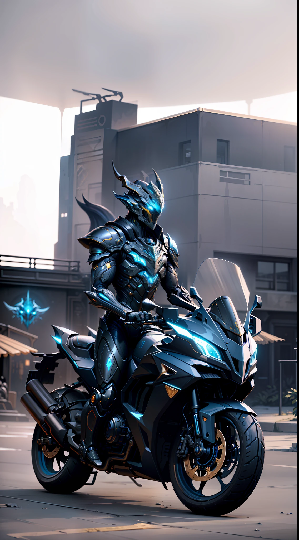 (masterpiece:1.2), best quality, high resolution, unity 8k wallpaper, (illustration:1.0), beautiful detailed, extremely detailed, perfect lighting, extremely detailed CG,glowing eyes,backlighting,
armor, fake_horns, glowing, full_armor,warframe,humanoid_robot,horns,helmet,mask,sample_background,weapon, monster, blue_armor,
looking at the viewer,solo,perspective,