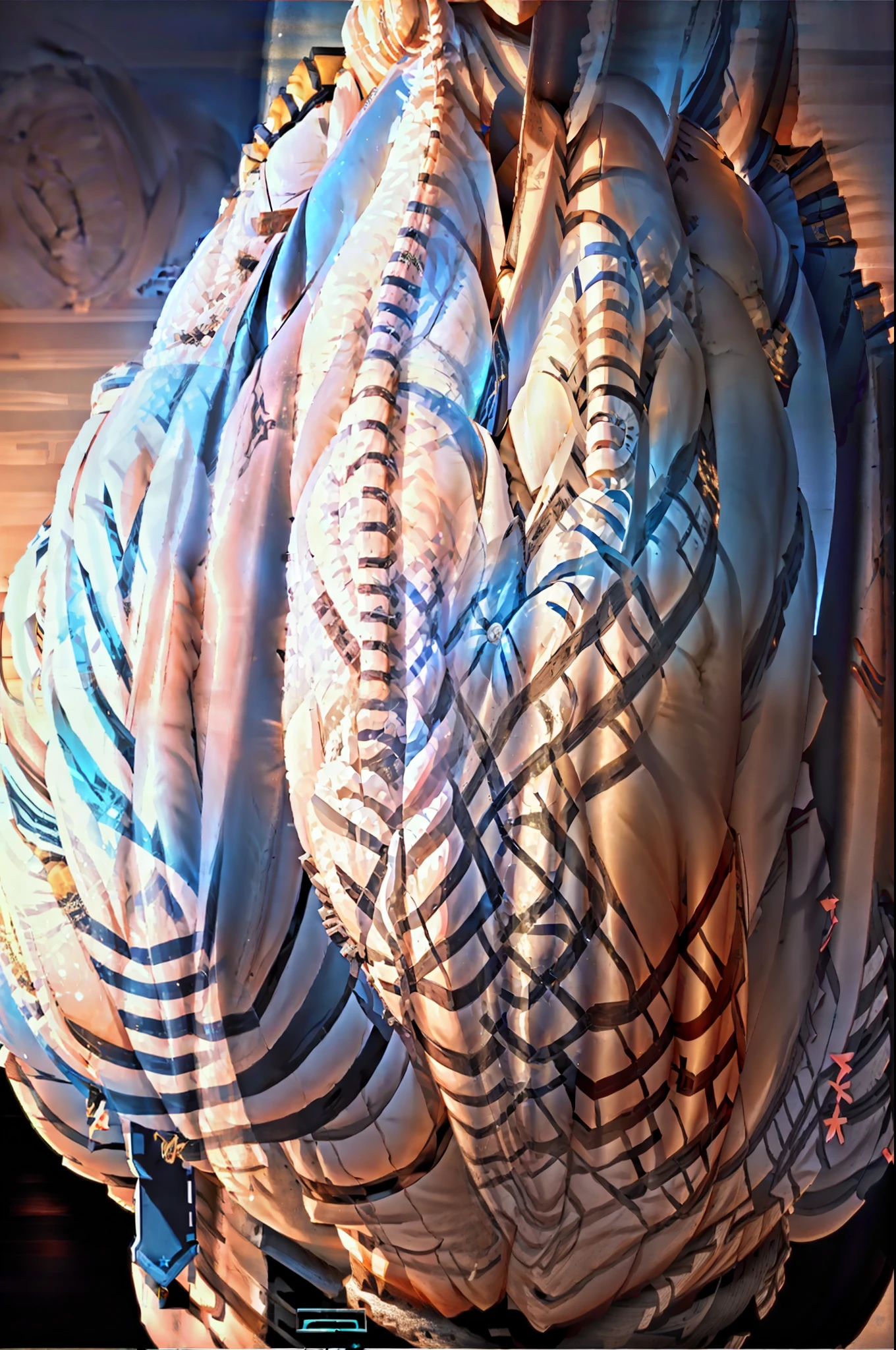 Best Quality)), ((Masterpiece)),,Vista, (Details: 1.4), 3D,,Sexy,White Dress,((Breasts Exposed)),Female,((Huge Bust 1:3))(((Without Bra)))), Shih Tzu, HDR (High Dynamic Range), Ray Tracing, NVIDIA RTX, Super-Resolution, Unreal 5, Subsurface Astigmatism PBR Texture, Post Processing, Anisotropic Filtering, Depth of Field, Maximum sharpness and sharpness, multi-layer textures, albedo and specular mapping, surface shading, accurate simulation of light-material interactions, perfect proportions, Octane Render, two-color light, large aperture, low ISO, white balance, rule of thirds, 8K RAW, sfw, RAW photo, of a cyborg woman with perfect face, complex background, (in the style of.) Pawel Jaruga), cyber implants, 35mm film scan, 8mm film grain, 8k,bldrnrst,analog style,synthwave,sci-fi,postapocalypse,nsfw,sfw,erotic,erotica,3d render,snthwve style,