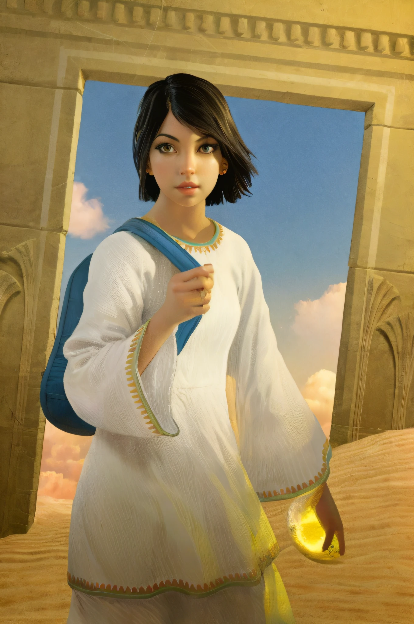 absurd res, high res, (masterpiece:1.4), ultra-detailed, 1girl, from above, space, floating