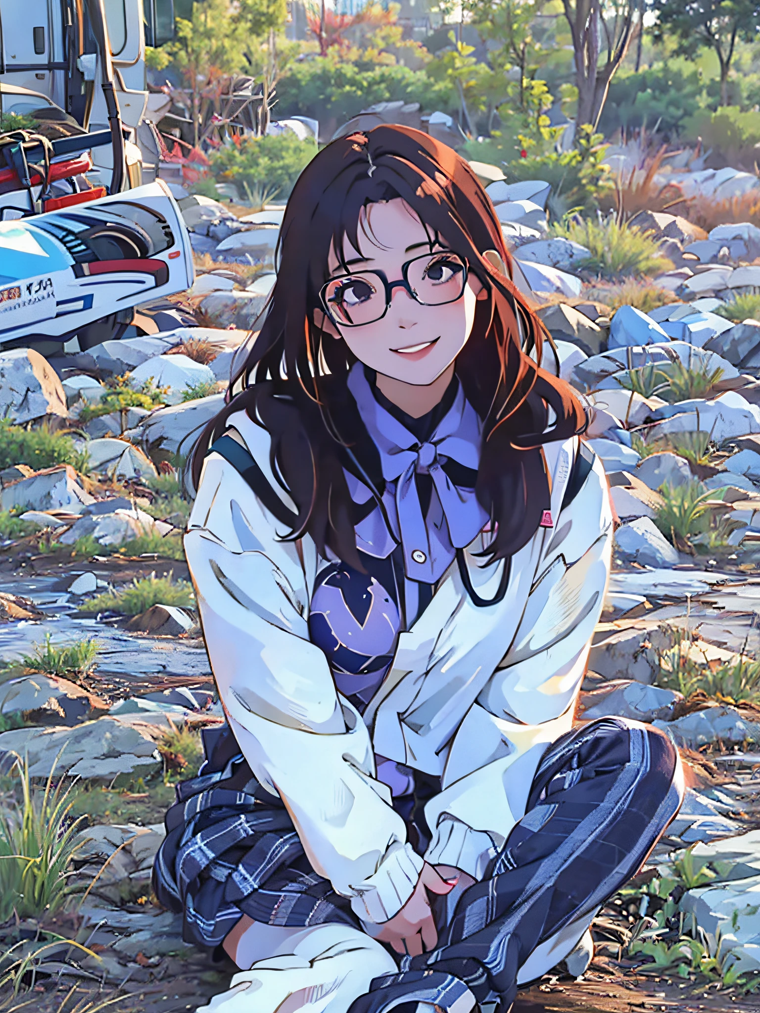 glasses smile beauty anime manga goddess good-looking